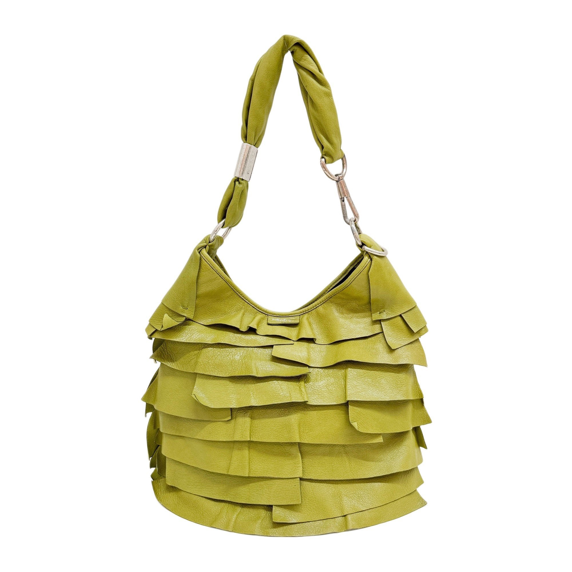 Saint Tropez Green Leather Shoulder Bag