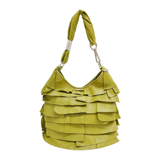 Saint Tropez Green Leather Shoulder Bag