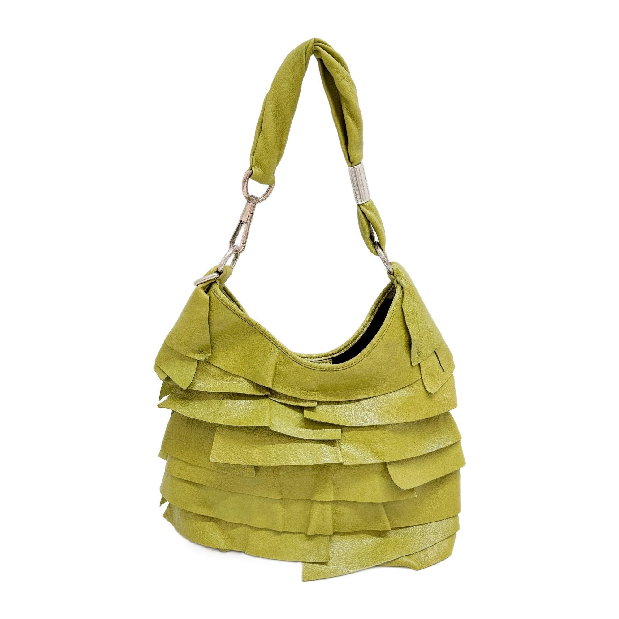 Saint Tropez Green Leather Shoulder Bag