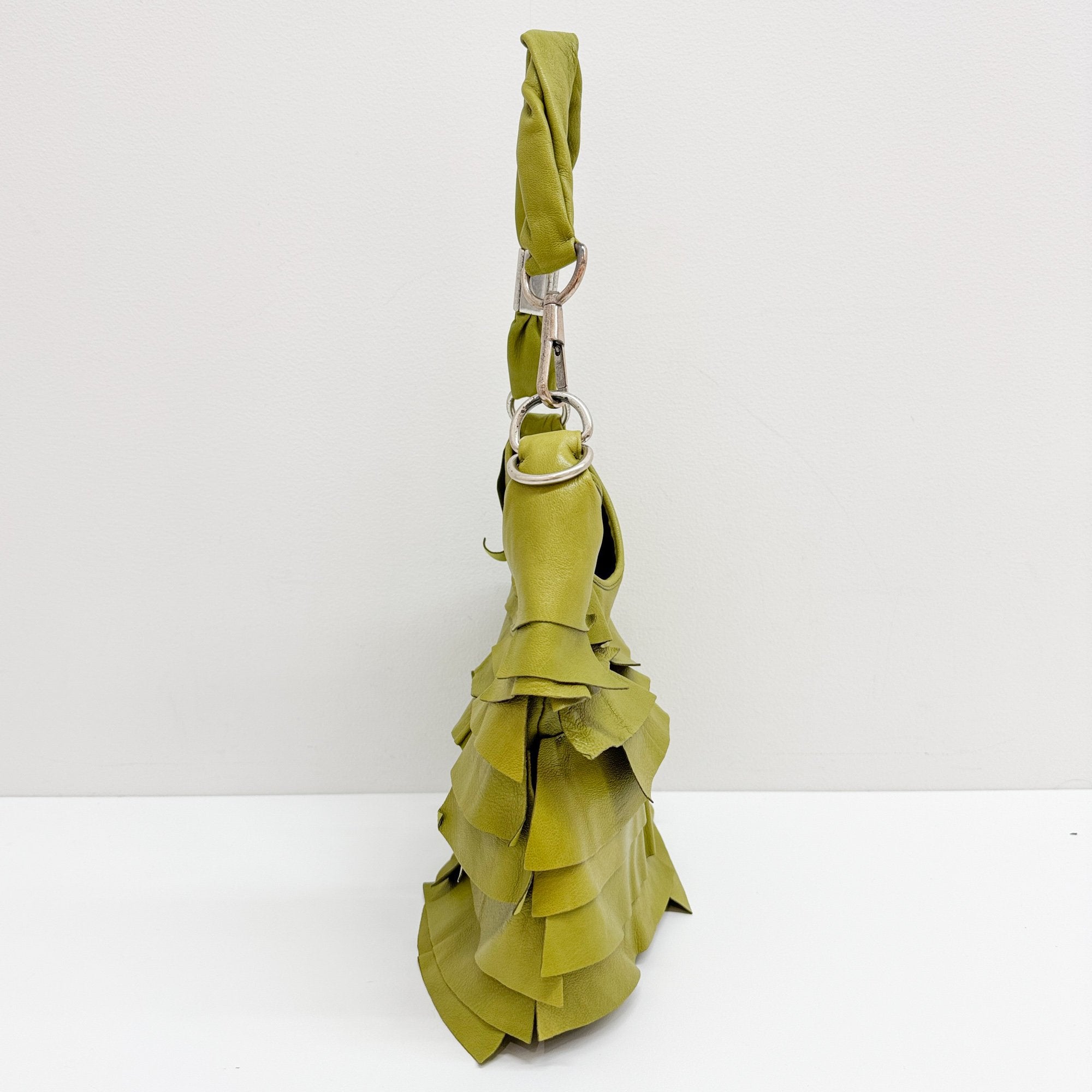 Saint Tropez Green Leather Shoulder Bag