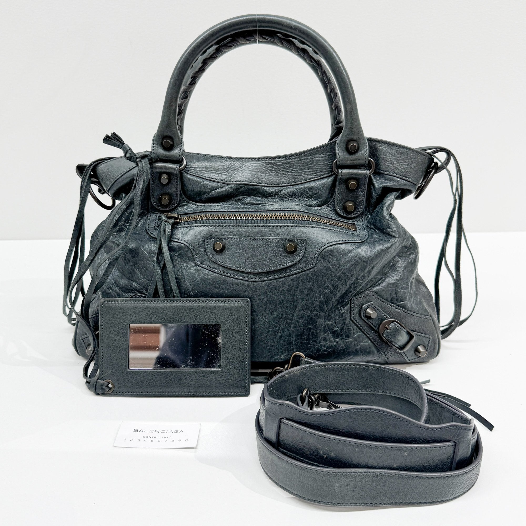 Giant 12 City Xanadu Green Leather Two Way Bag