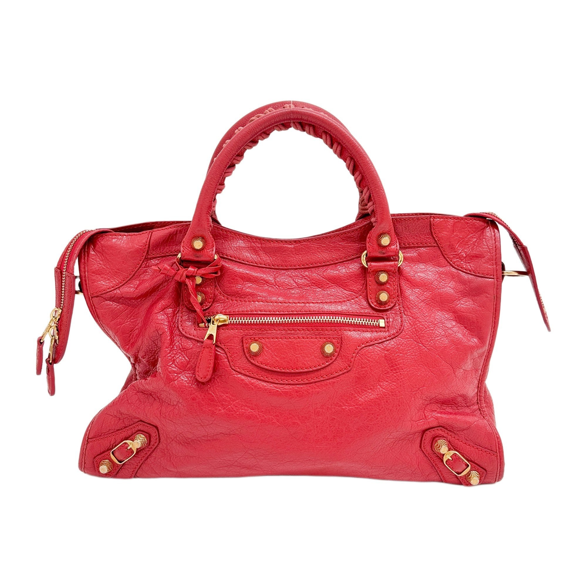 Giant 12 City Red Leather Two Way Bag
