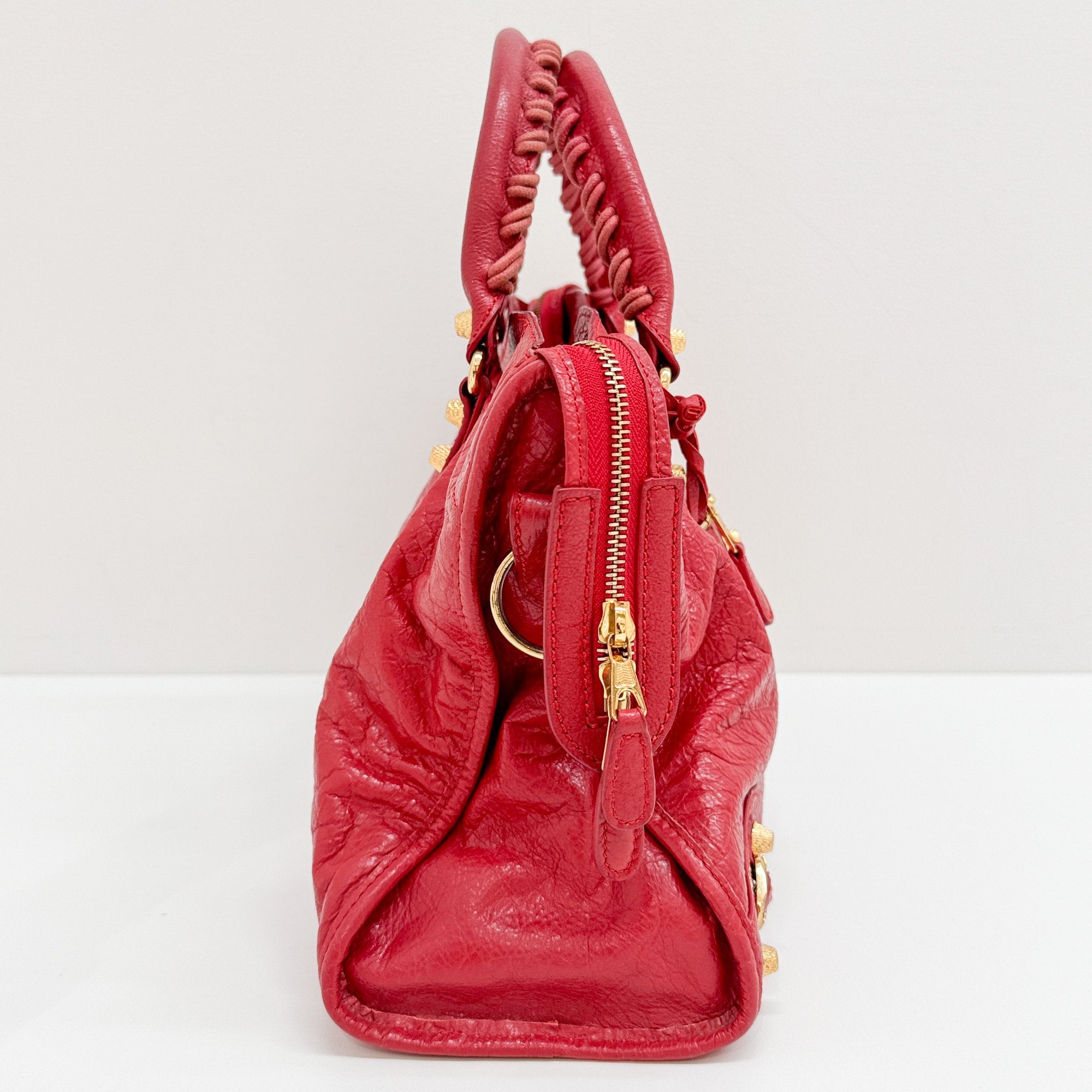 Giant 12 City Red Leather Two Way Bag