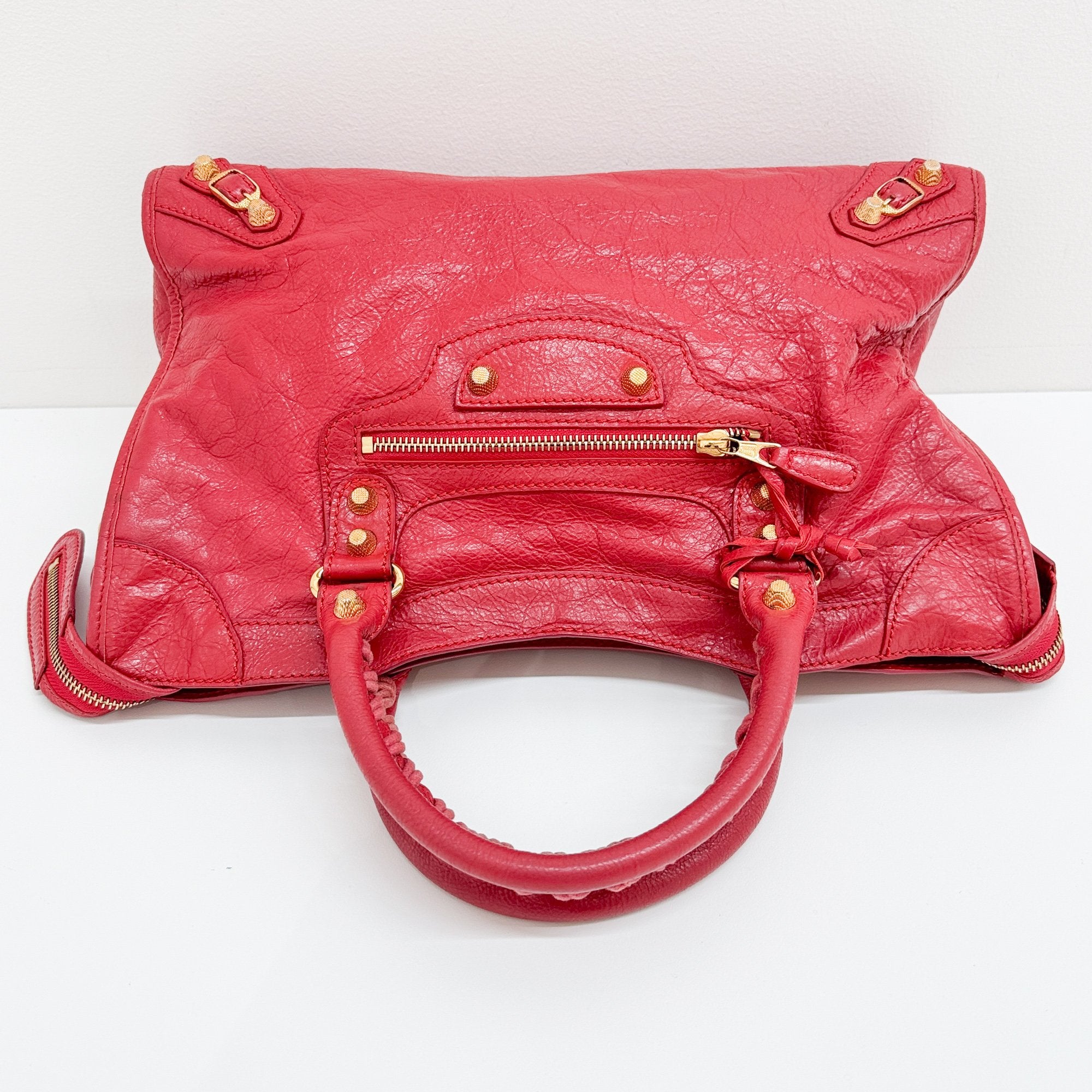 Giant 12 City Red Leather Two Way Bag