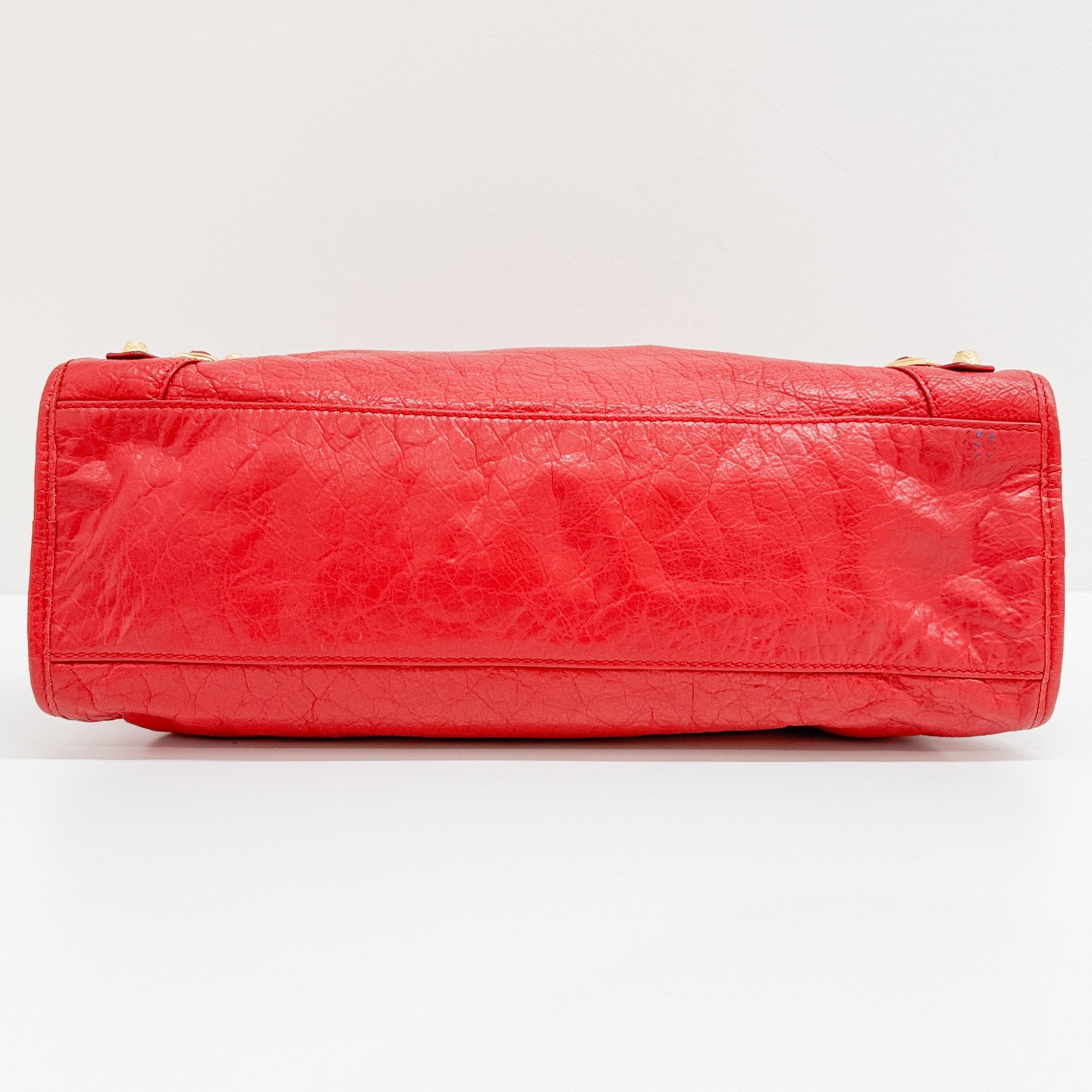 Giant 12 City Red Leather Two Way Bag
