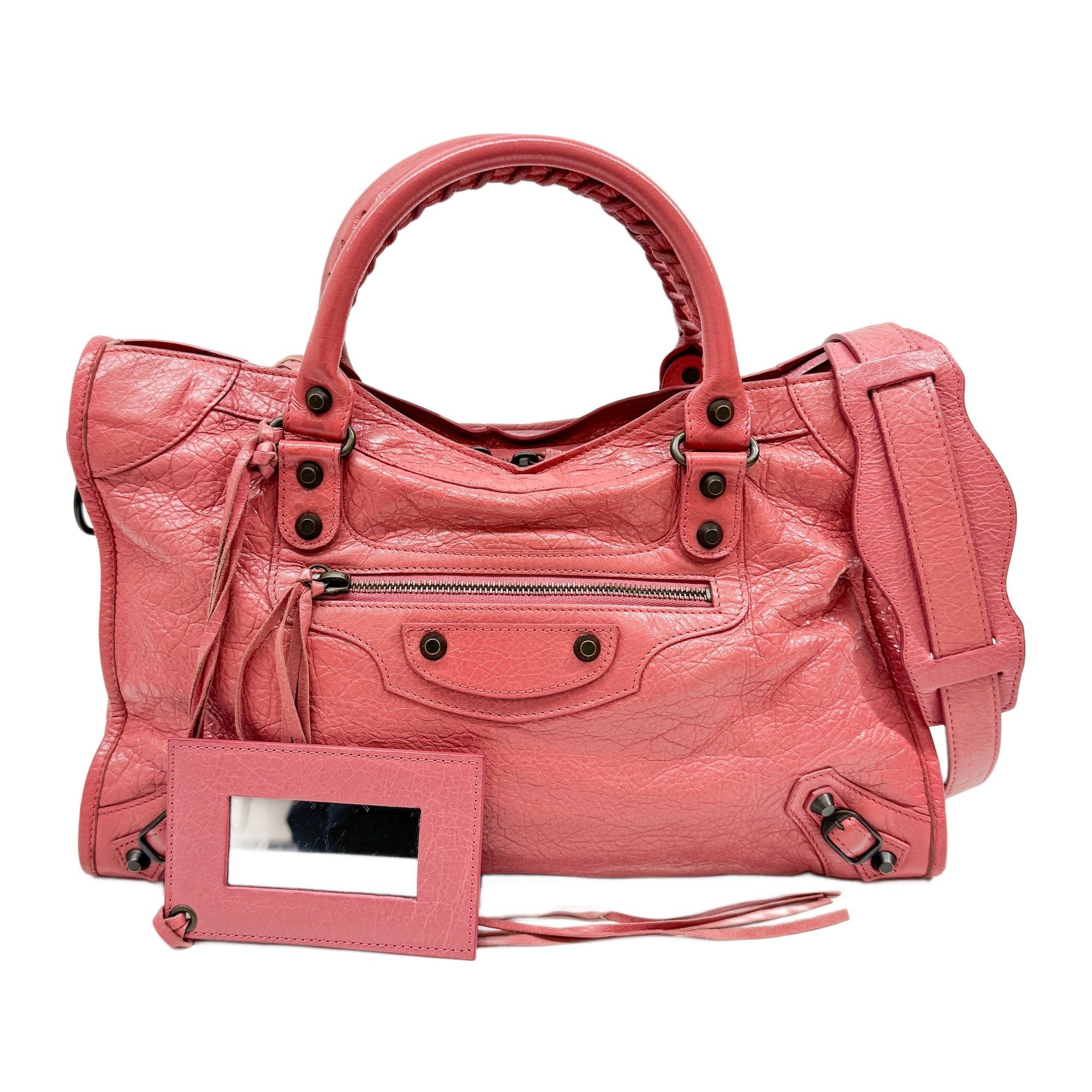 Giant 12 City Pink Leather Two Way Bag