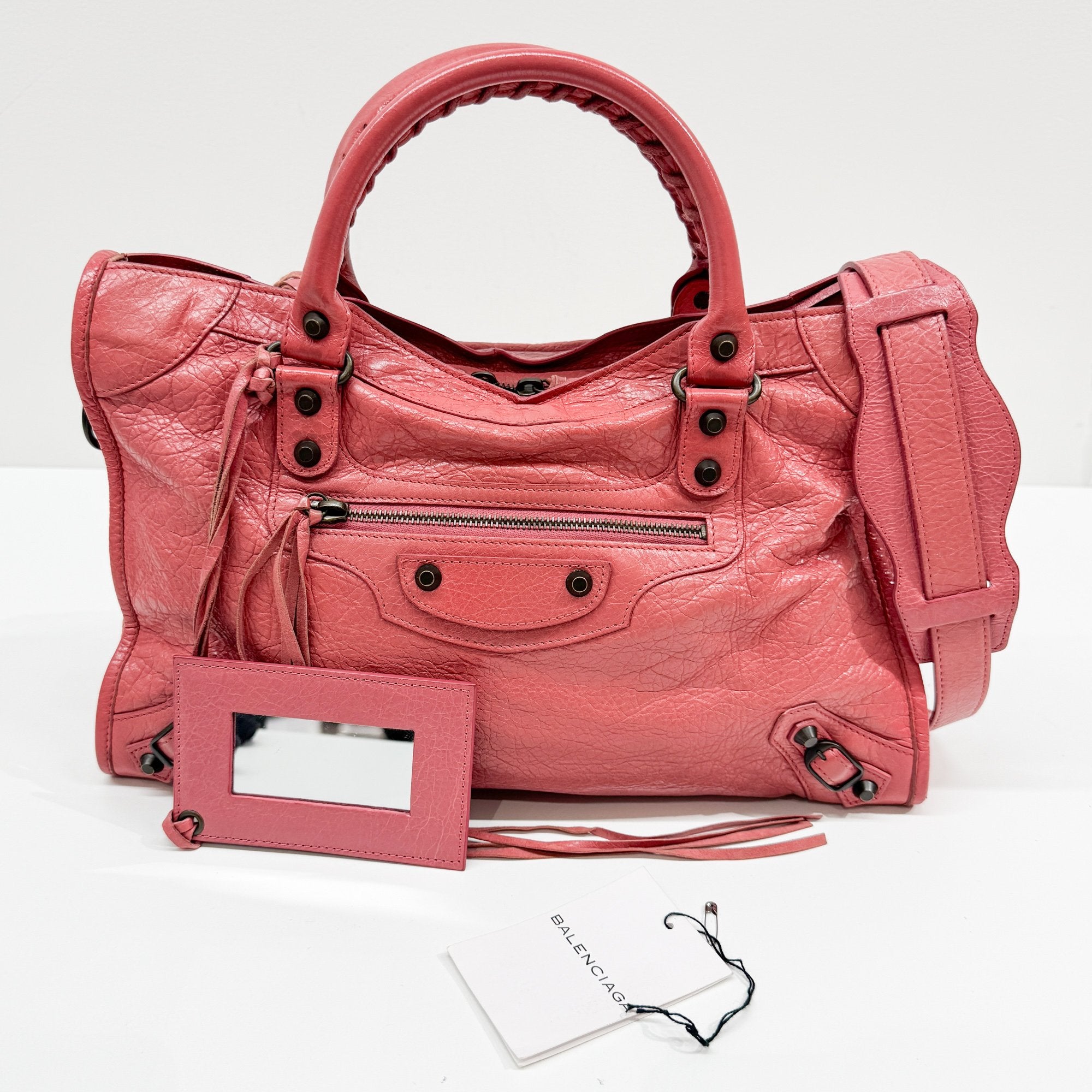 Giant 12 City Pink Leather Two Way Bag