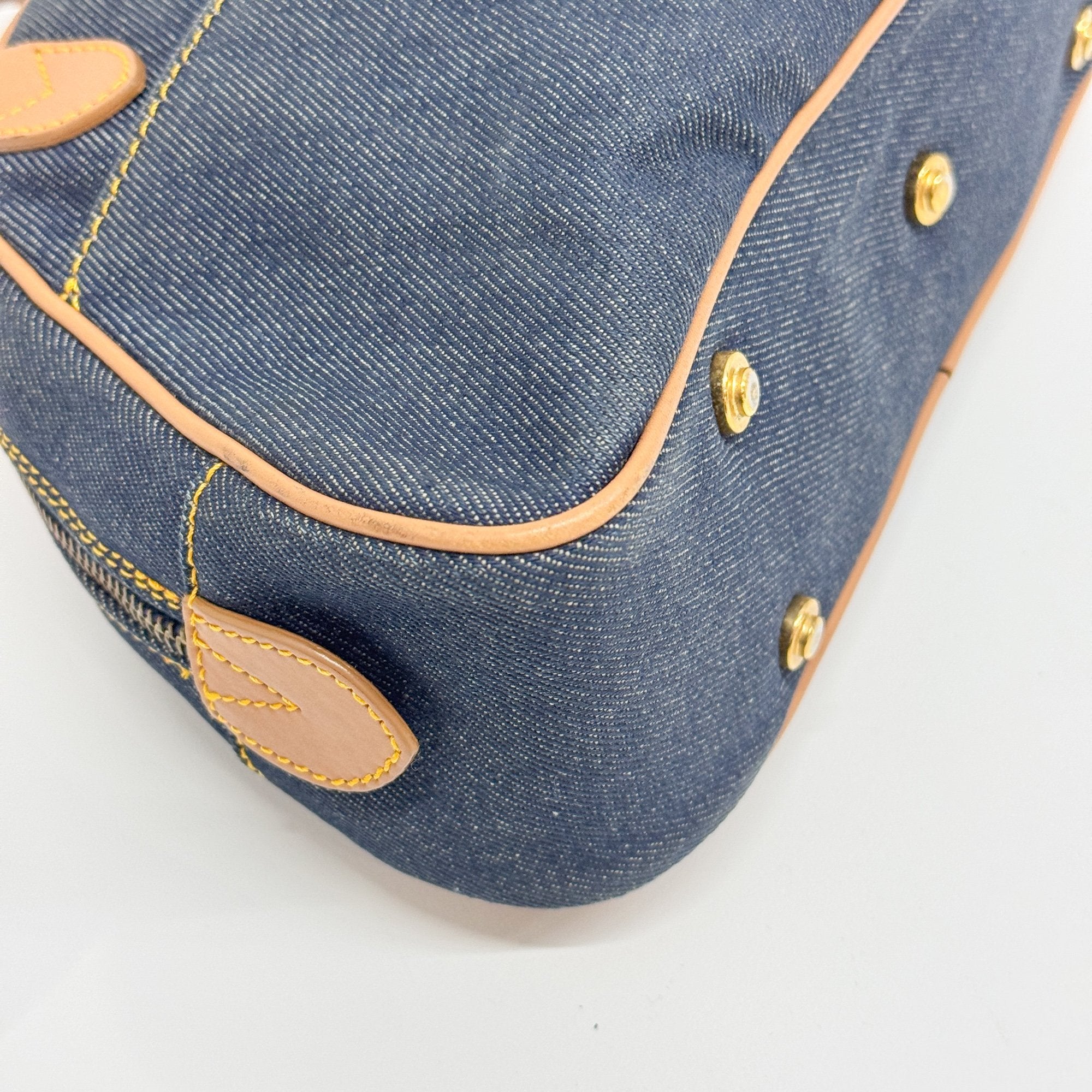 Saddle Bowler Blue Denim Hand Bag