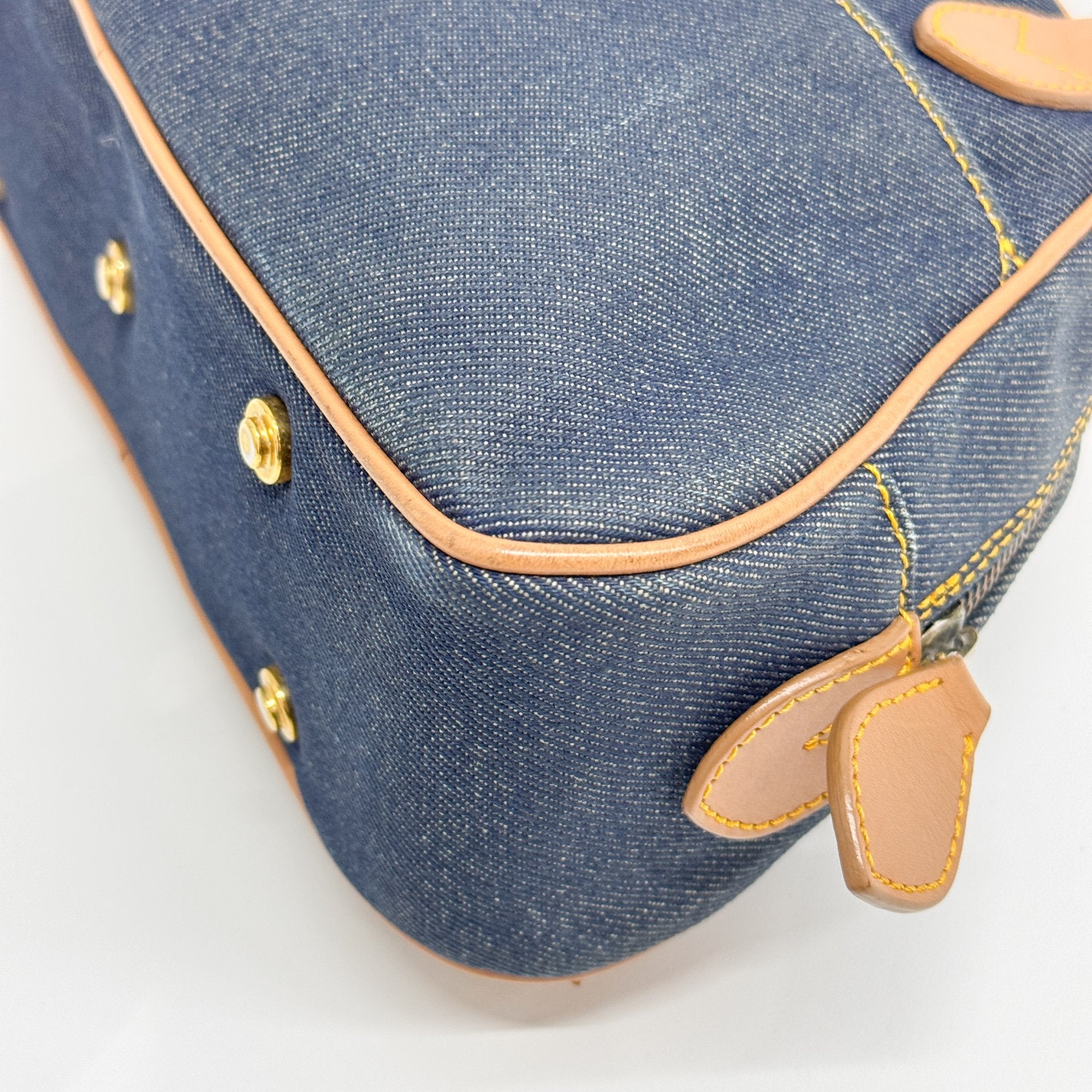 Saddle Bowler Blue Denim Hand Bag