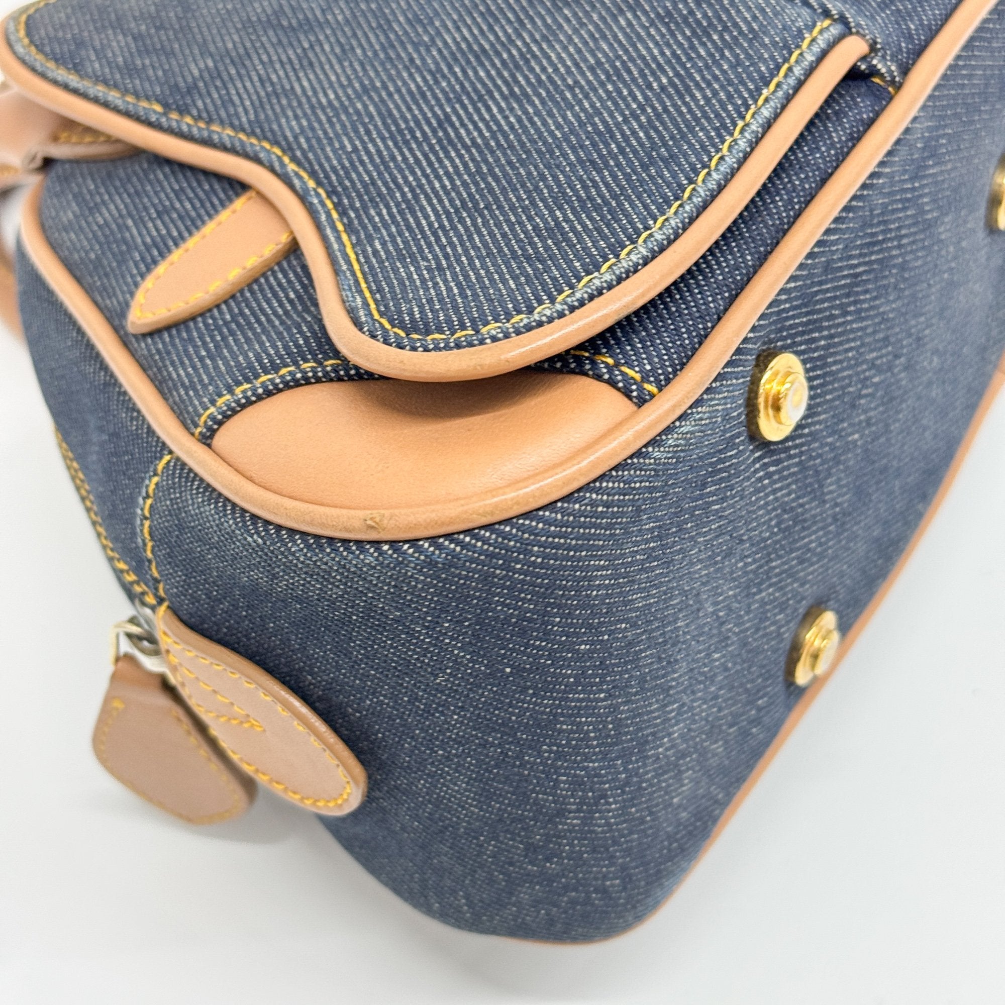 Saddle Bowler Blue Denim Hand Bag