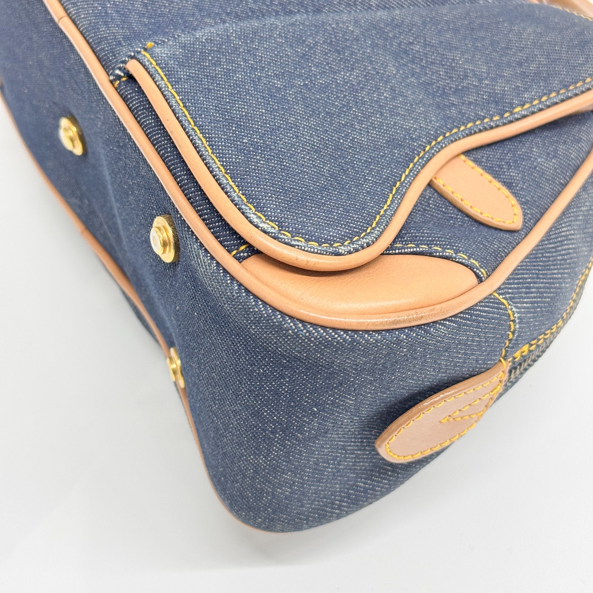Saddle Bowler Blue Denim Hand Bag