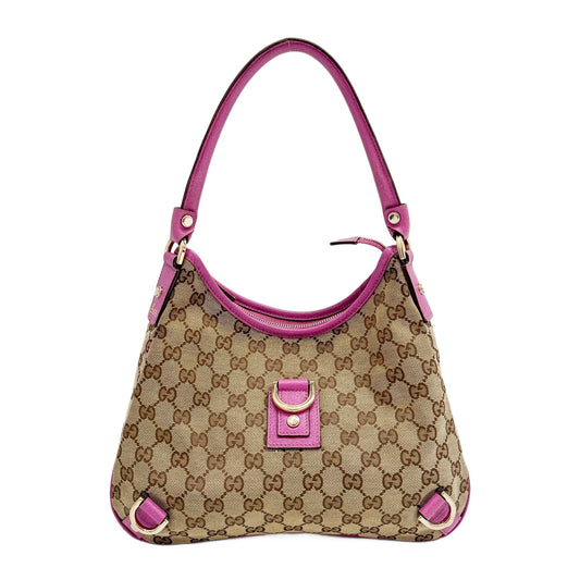 Abbey Brown GG Canvas Shoulder Bag