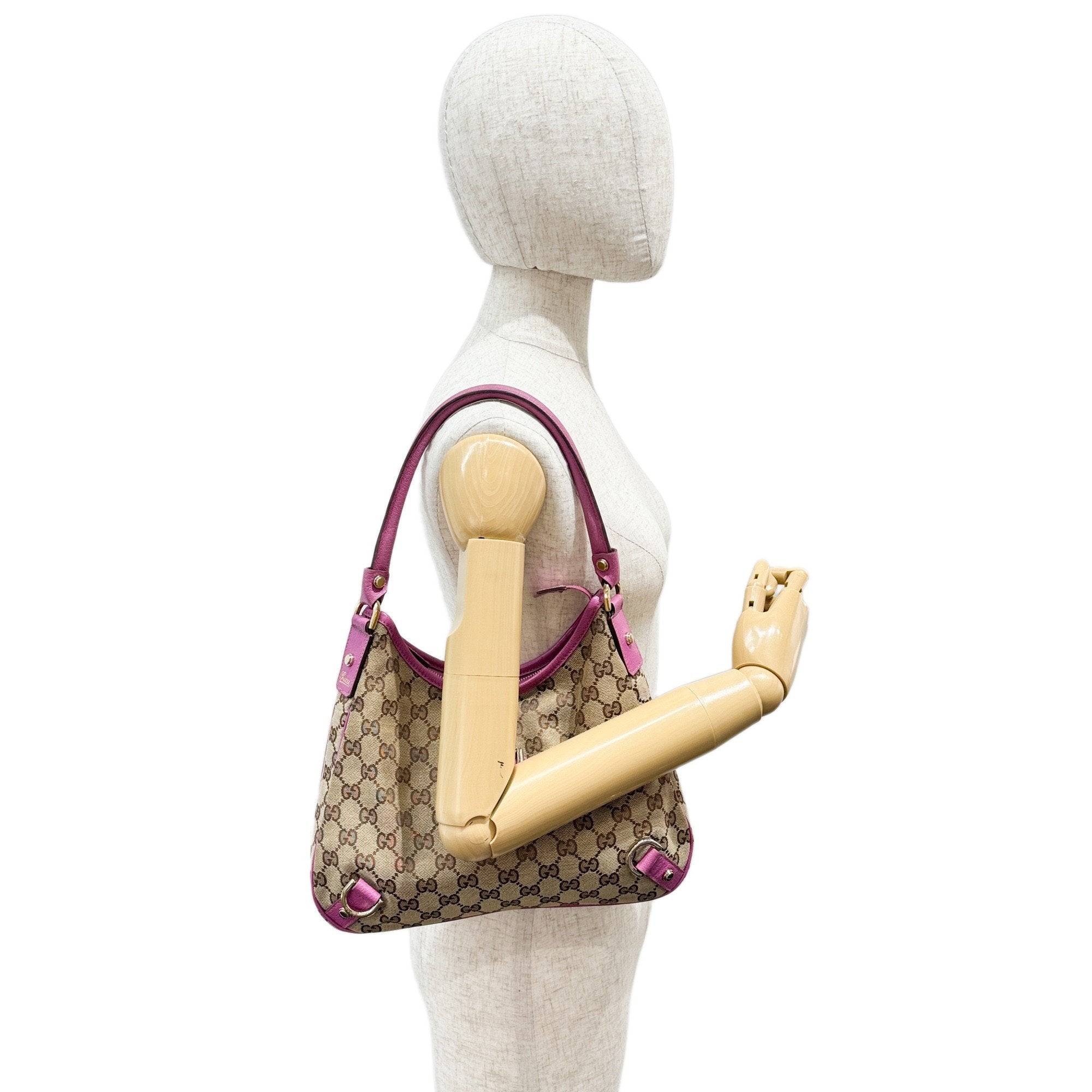 Abbey Brown GG Canvas Shoulder Bag