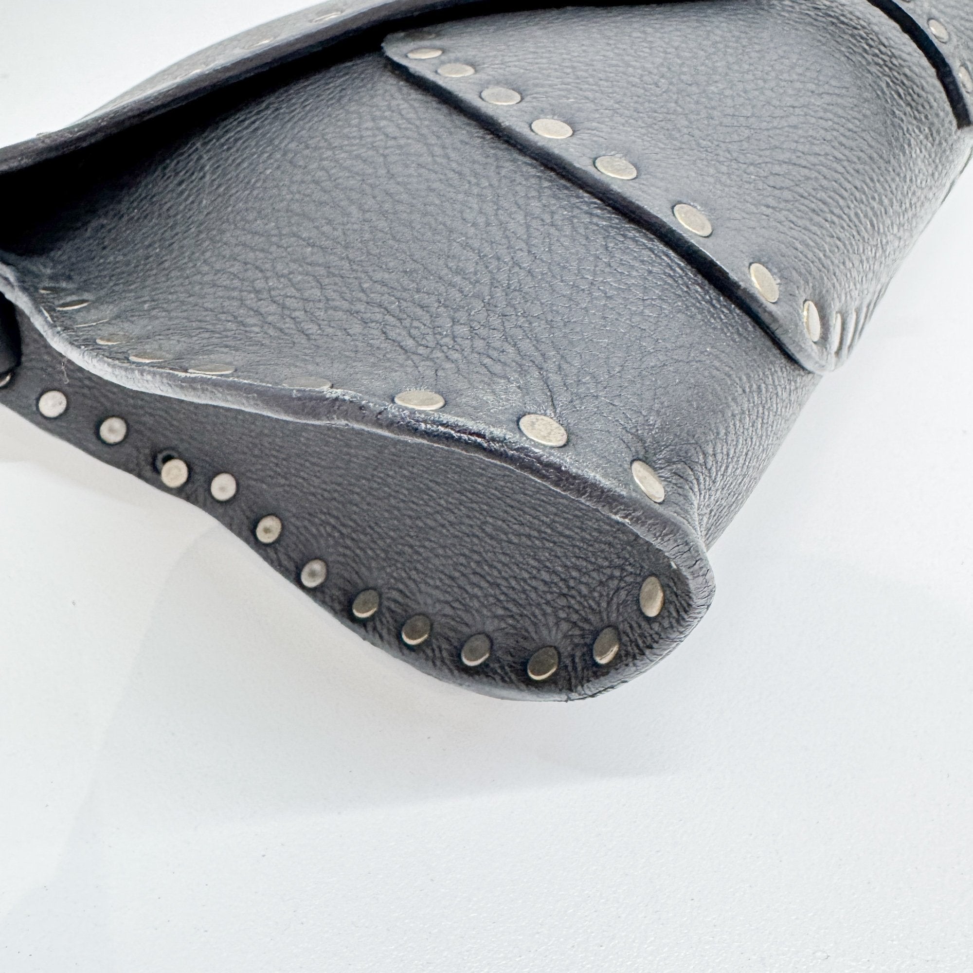 Poulbot Black Leather Shoulder Bag