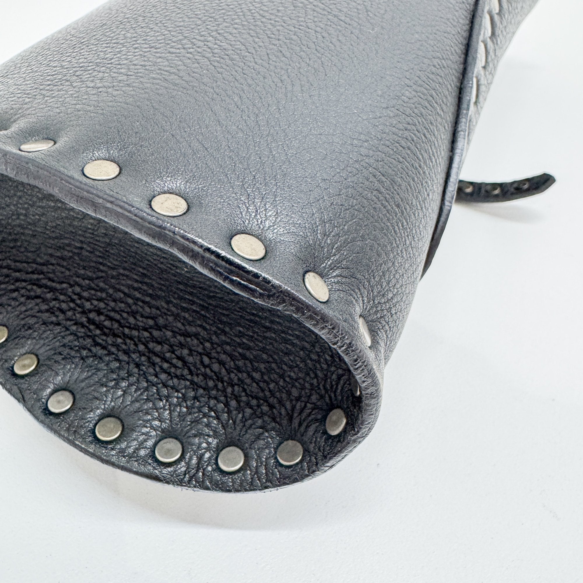 Poulbot Black Leather Shoulder Bag