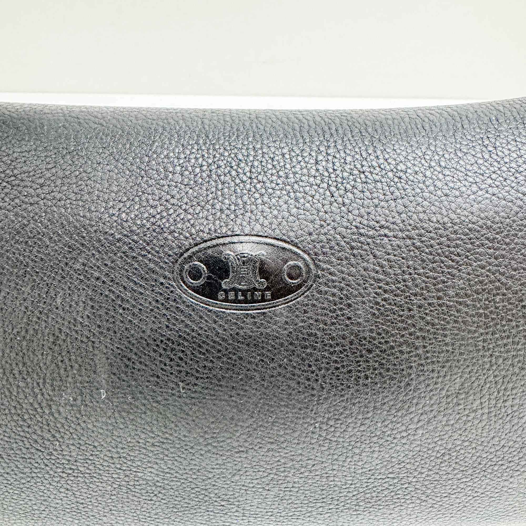 Poulbot Black Leather Shoulder Bag