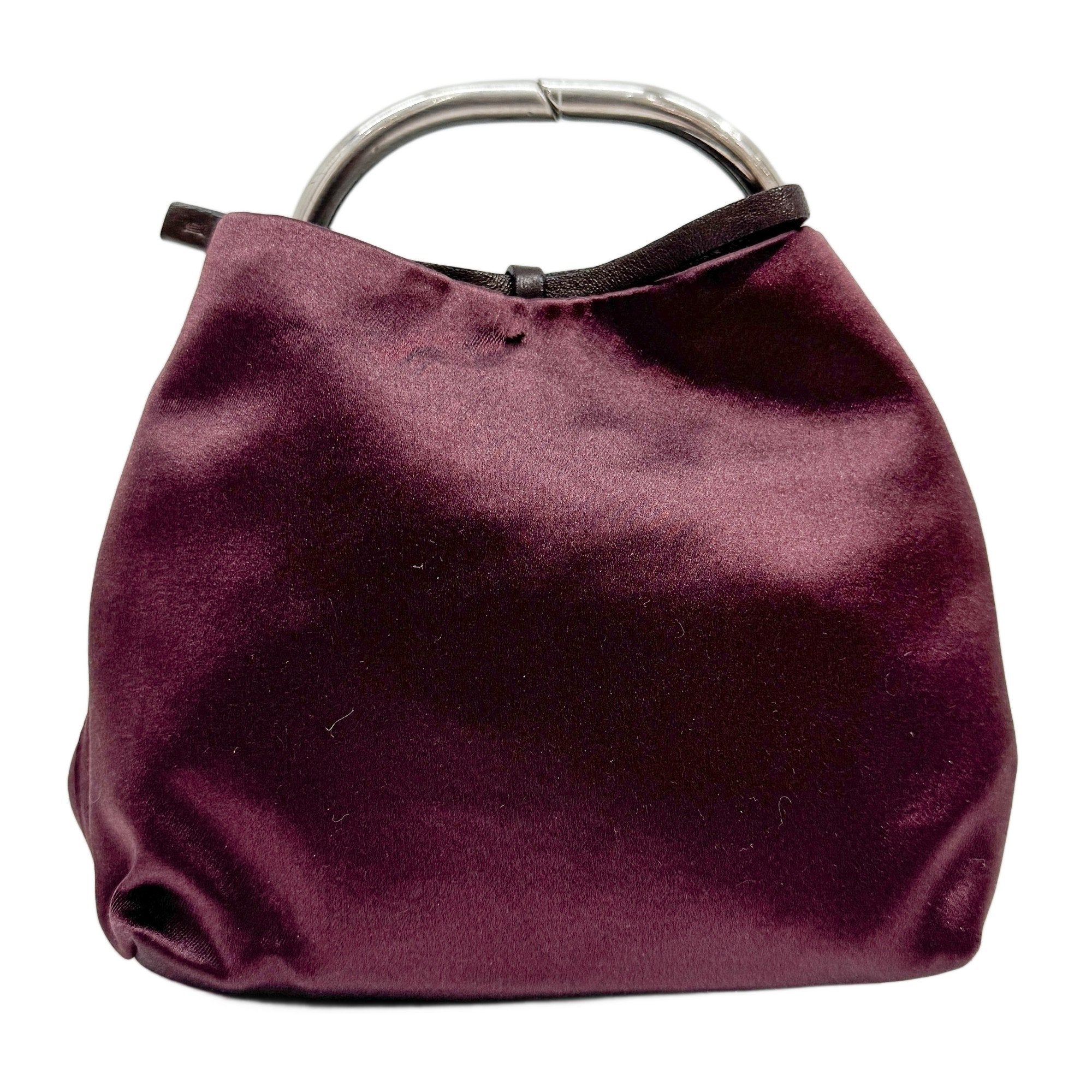 Mora Purple Raso Satin Wrist Bag