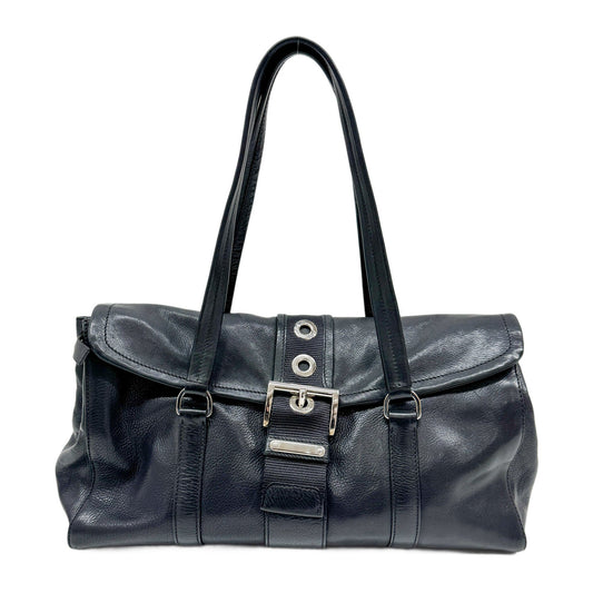 Black Leather Shoulder Bag