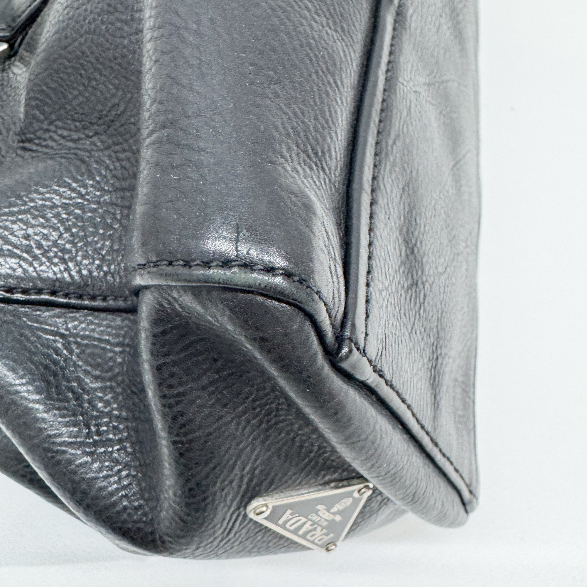 Black Leather Shoulder Bag