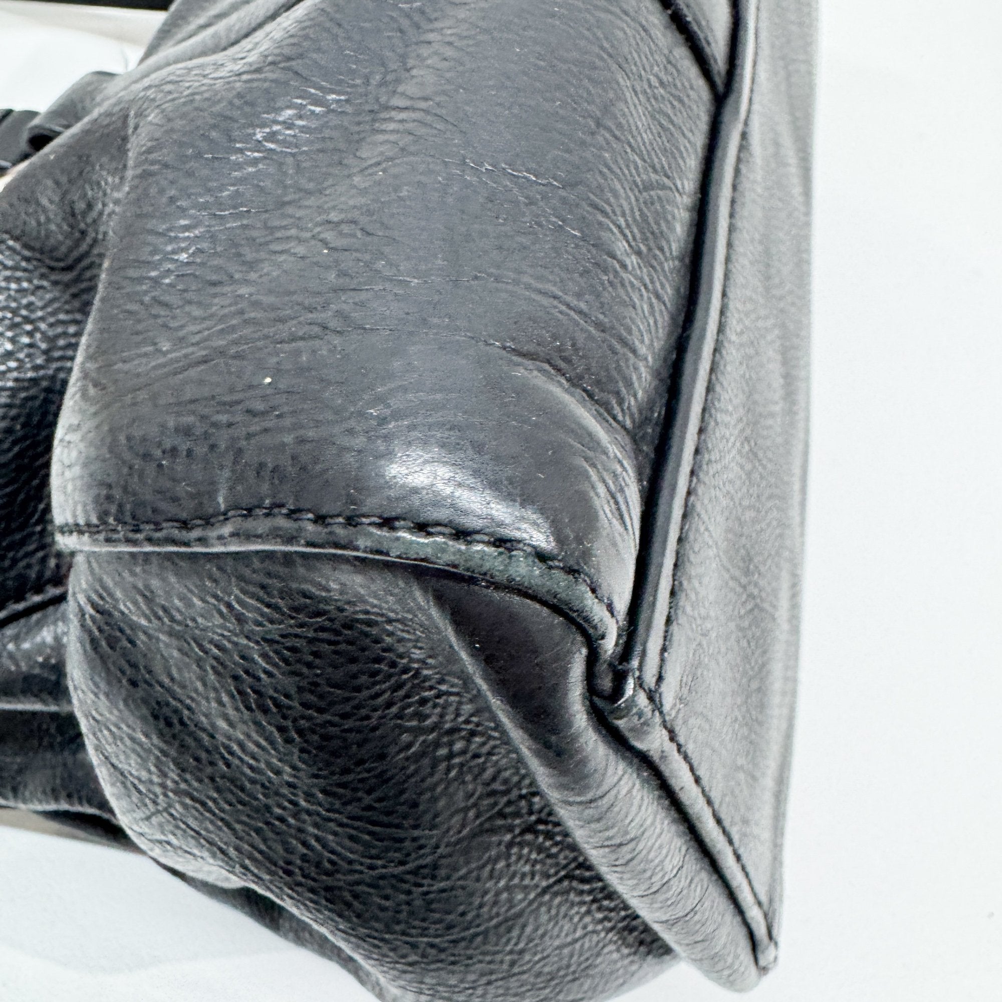 Black Leather Shoulder Bag