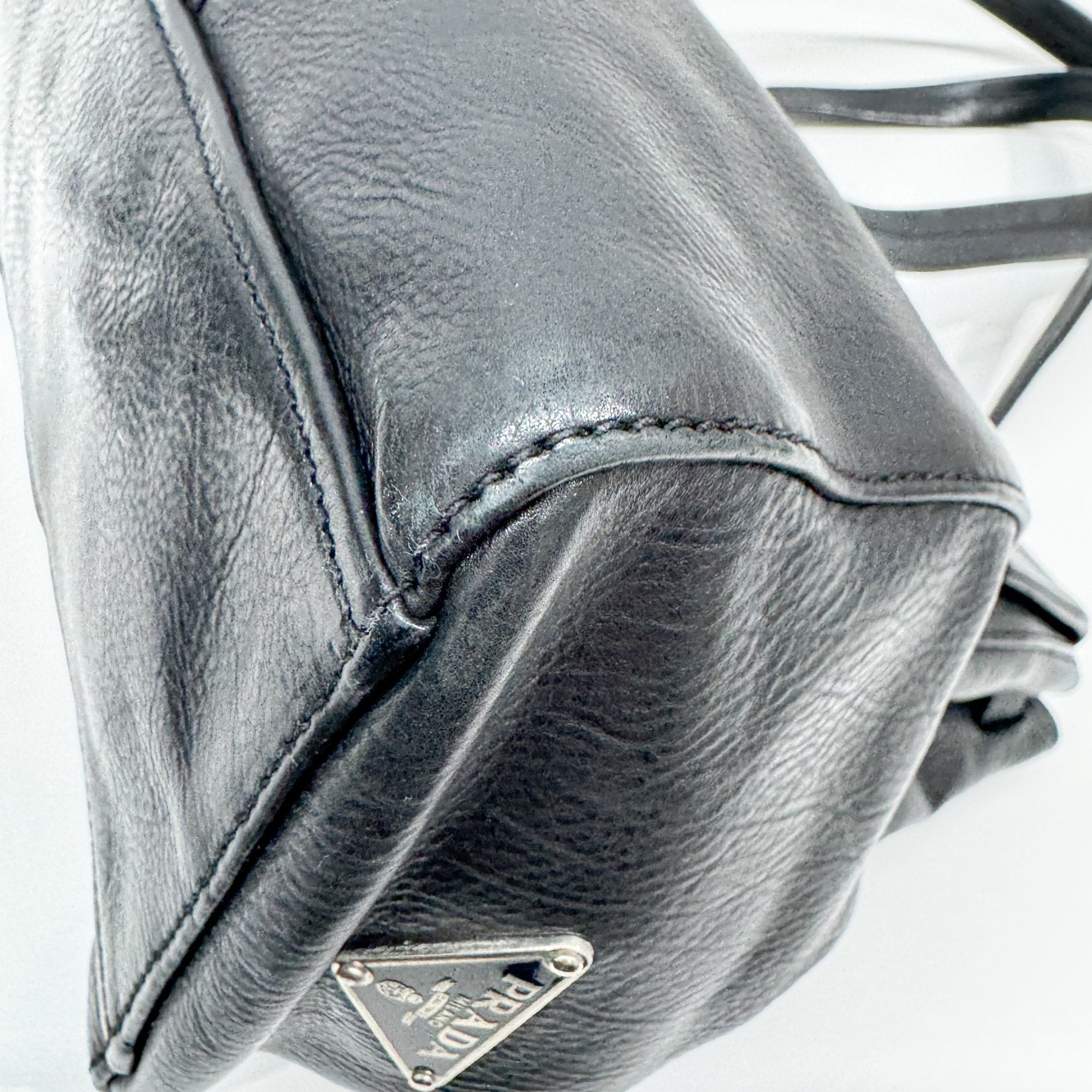 Black Leather Shoulder Bag