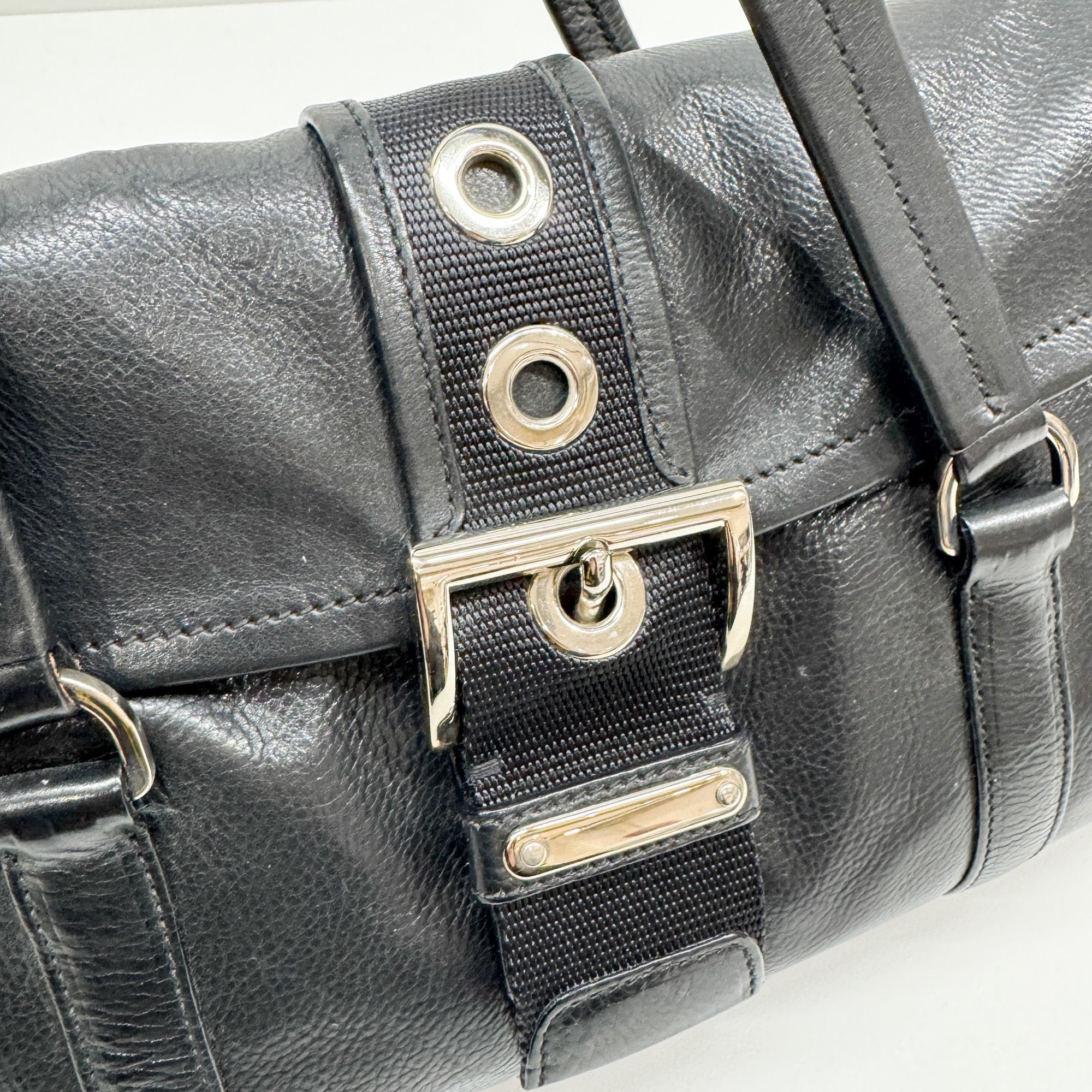 Black Leather Shoulder Bag