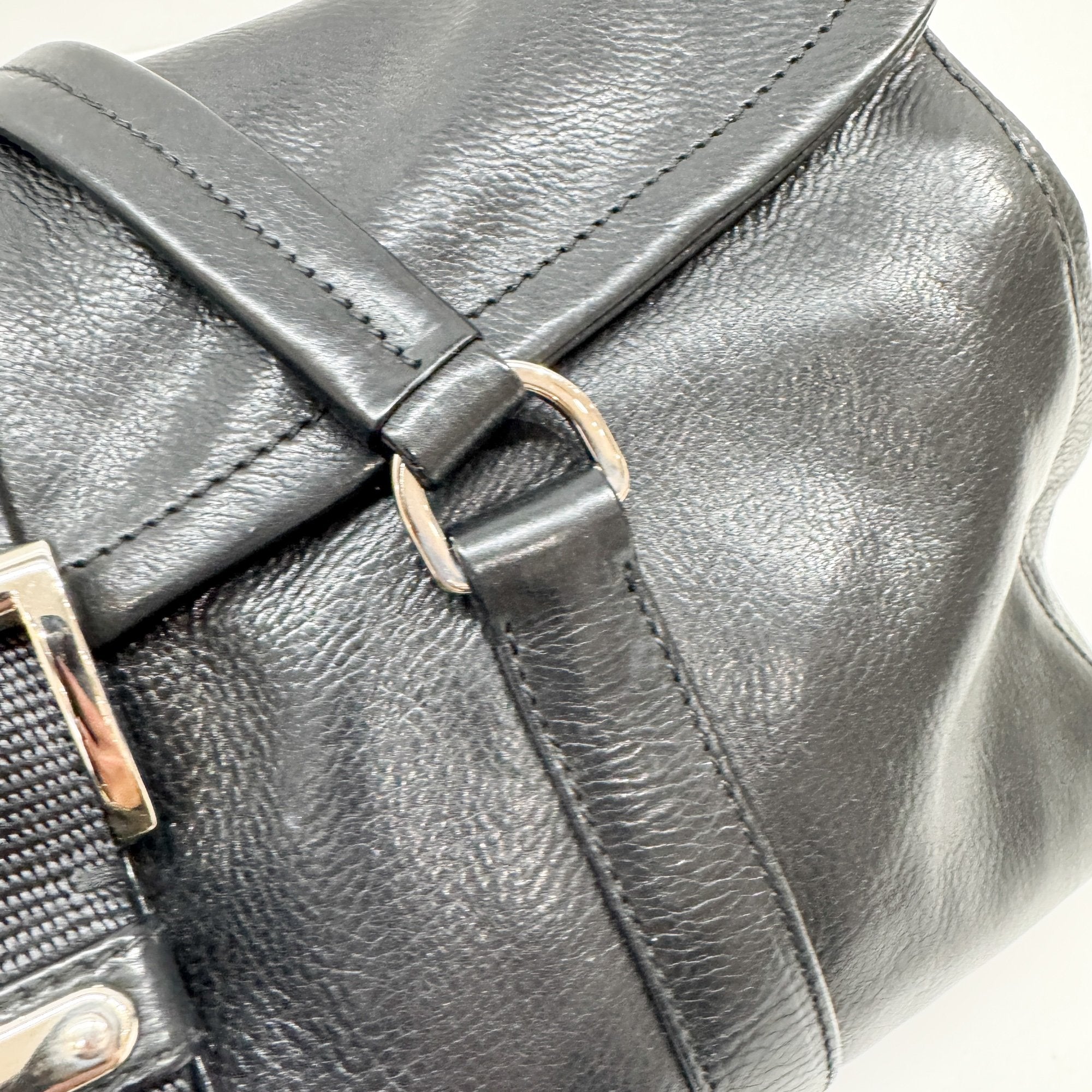 Black Leather Shoulder Bag