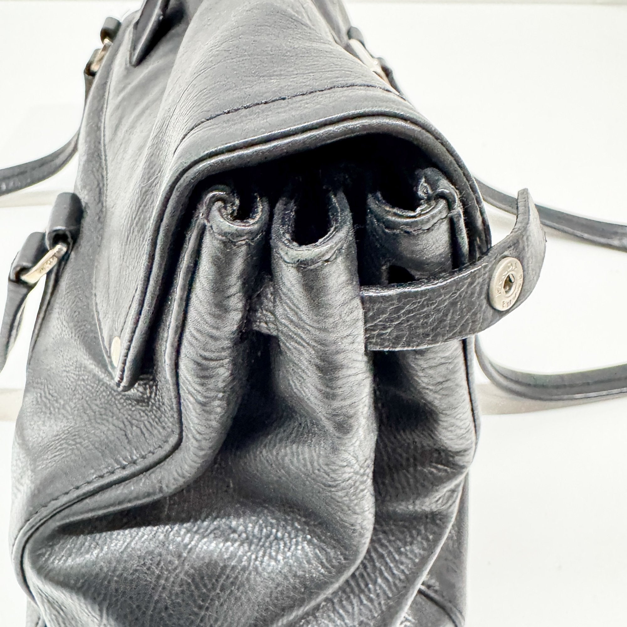 Black Leather Shoulder Bag