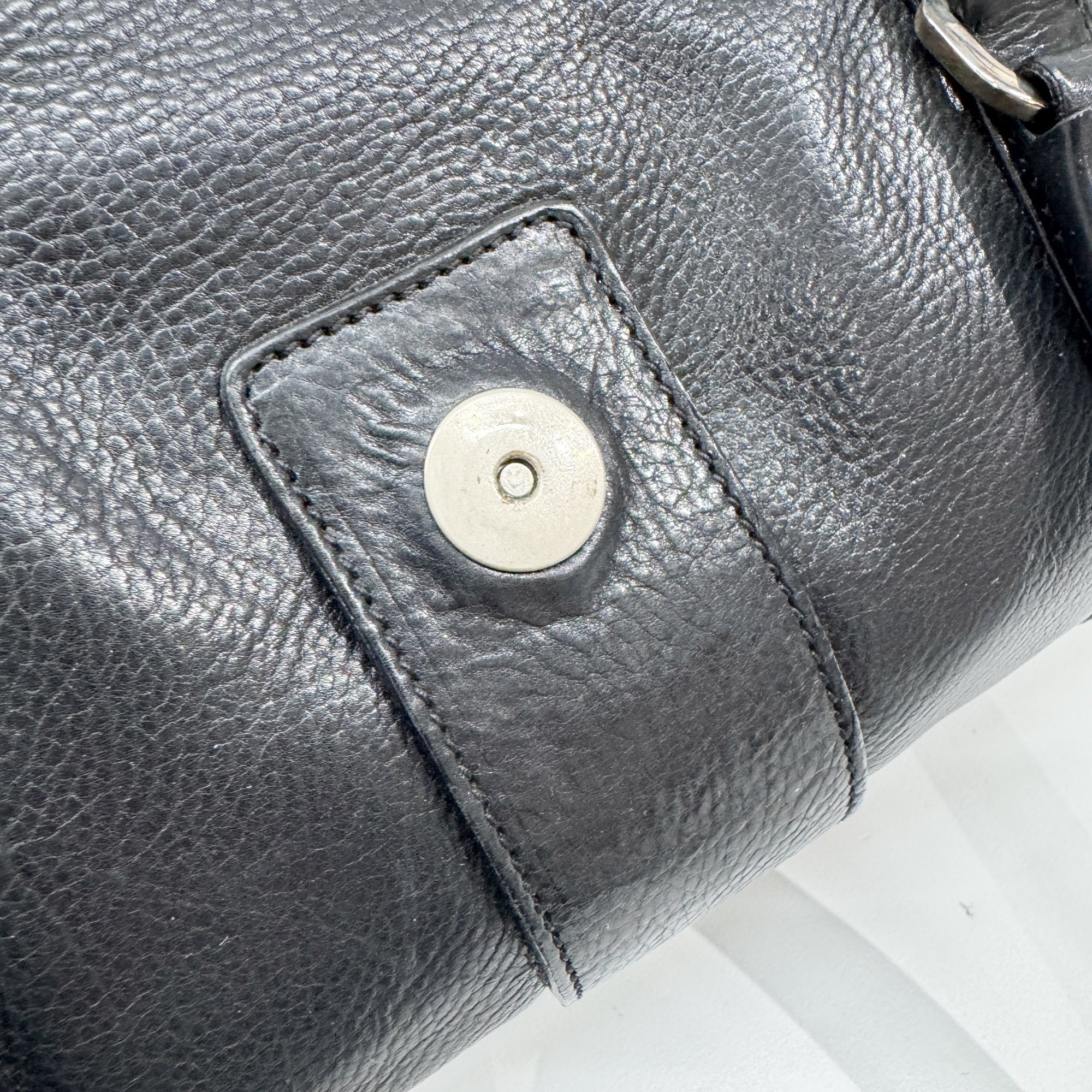 Black Leather Shoulder Bag