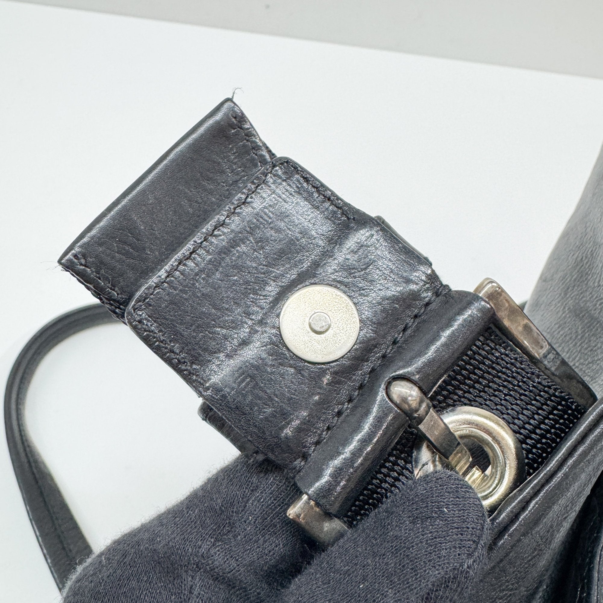 Black Leather Shoulder Bag