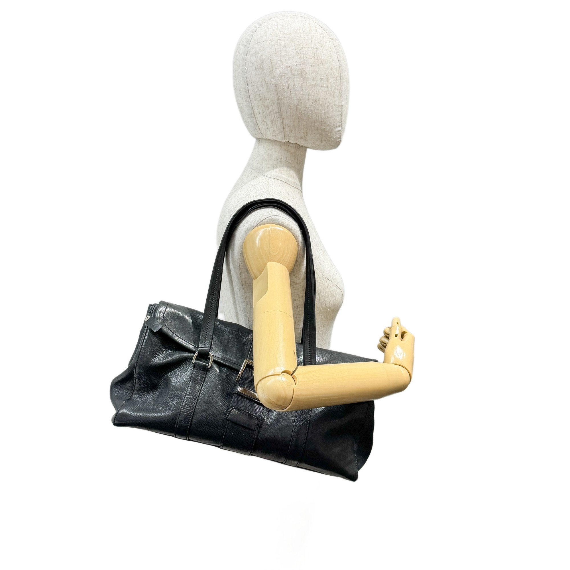 Black Leather Shoulder Bag