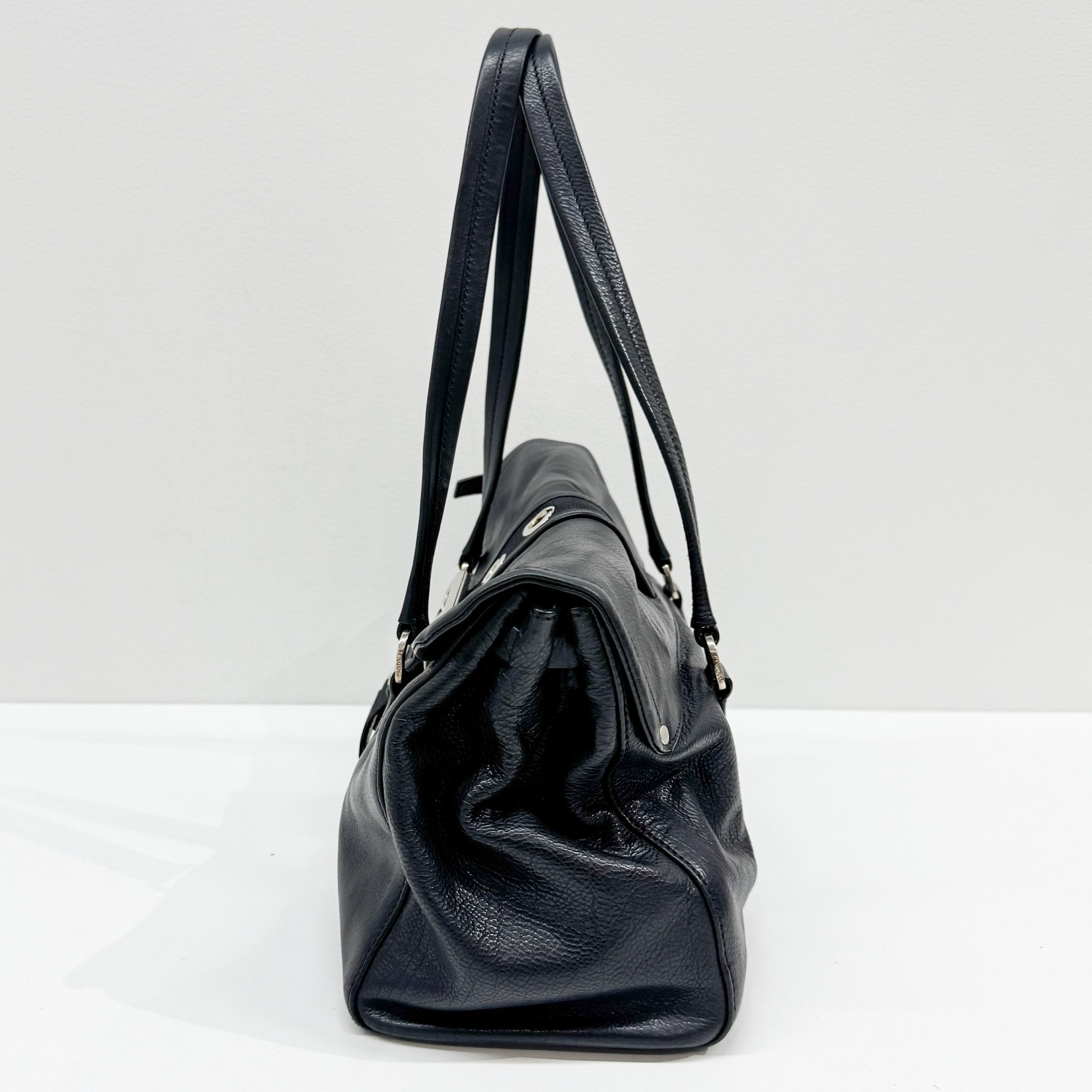 Black Leather Shoulder Bag