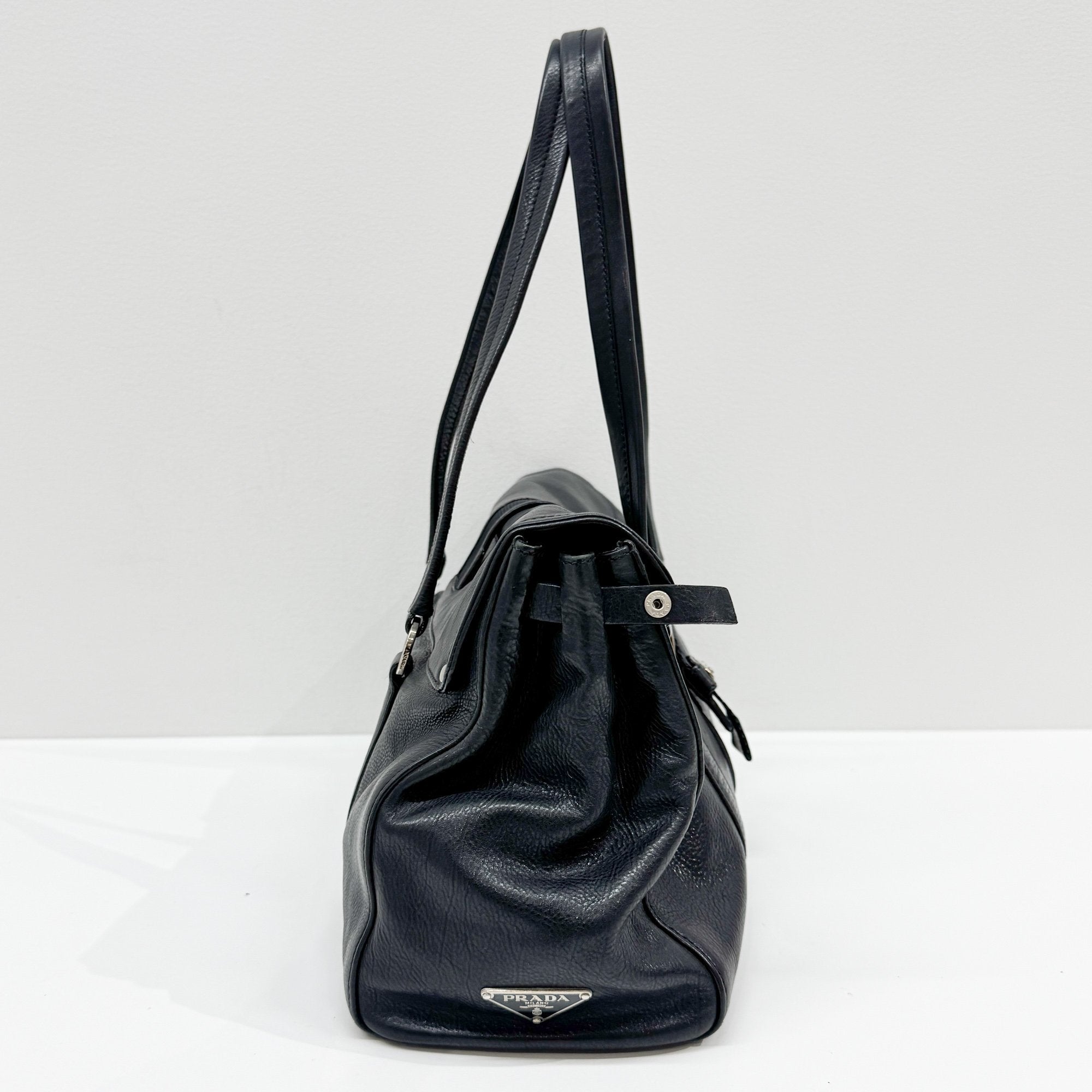 Black Leather Shoulder Bag