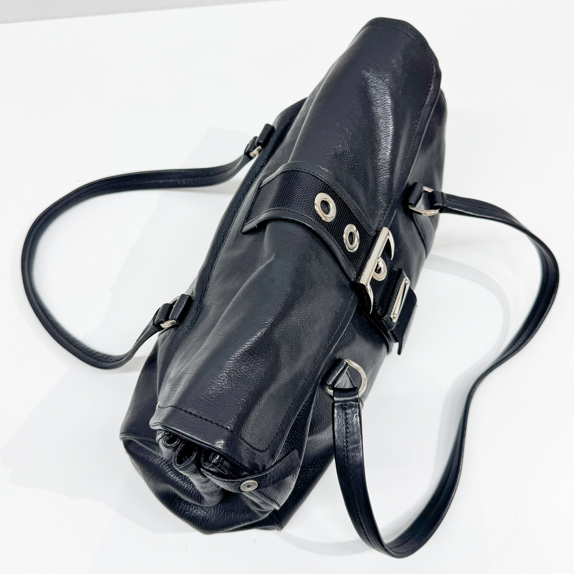 Black Leather Shoulder Bag