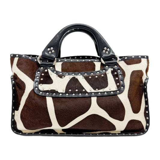 Boogie Giraffe Print Pony Hair Tote Bag