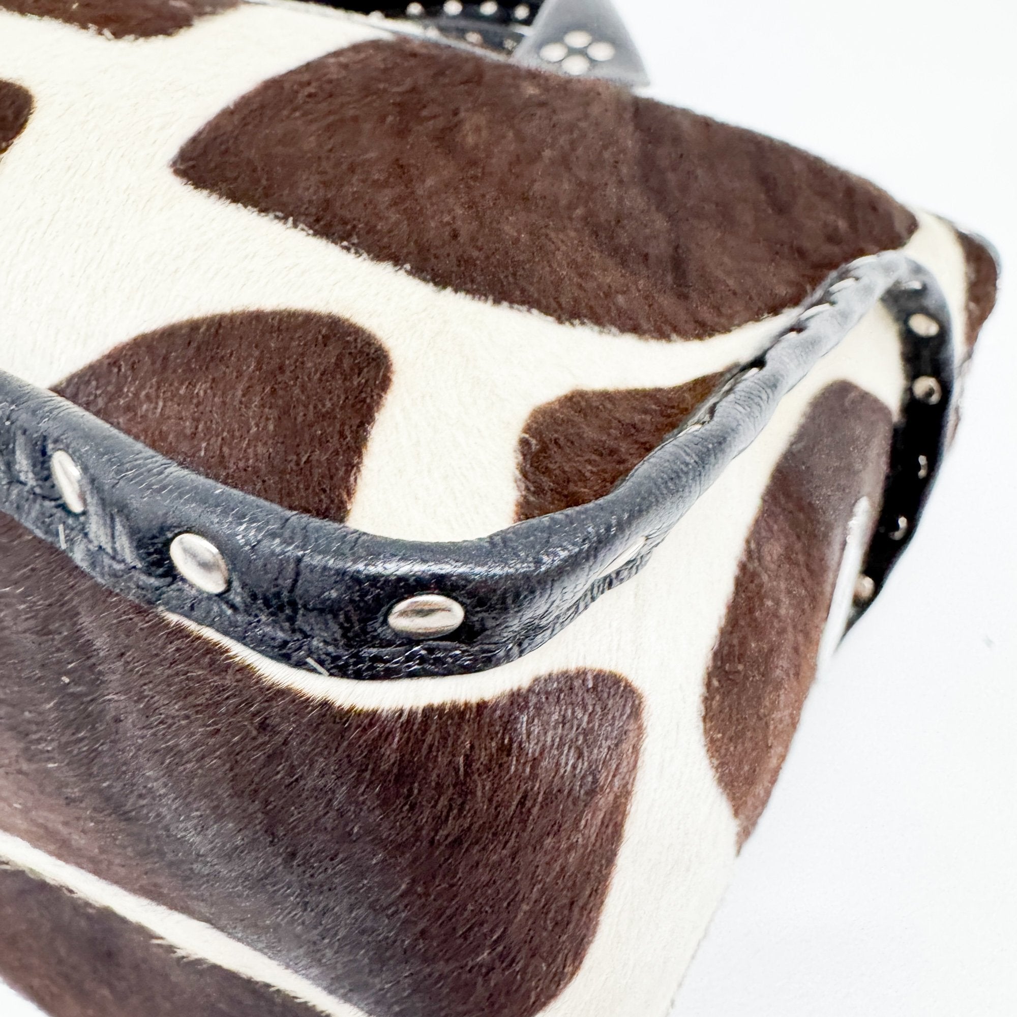 Boogie Giraffe Print Pony Hair Tote Bag