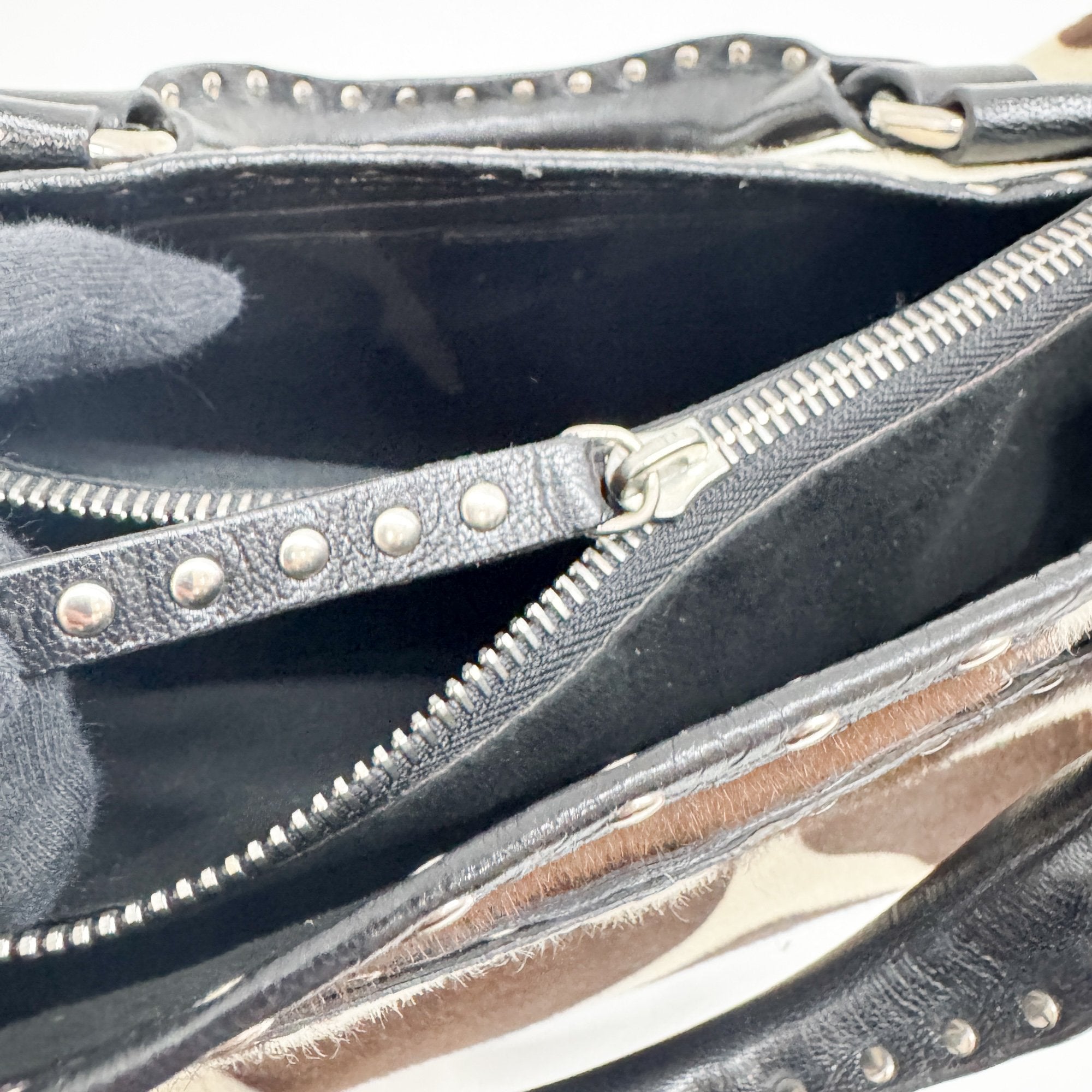 Boogie Giraffe Print Pony Hair Tote Bag