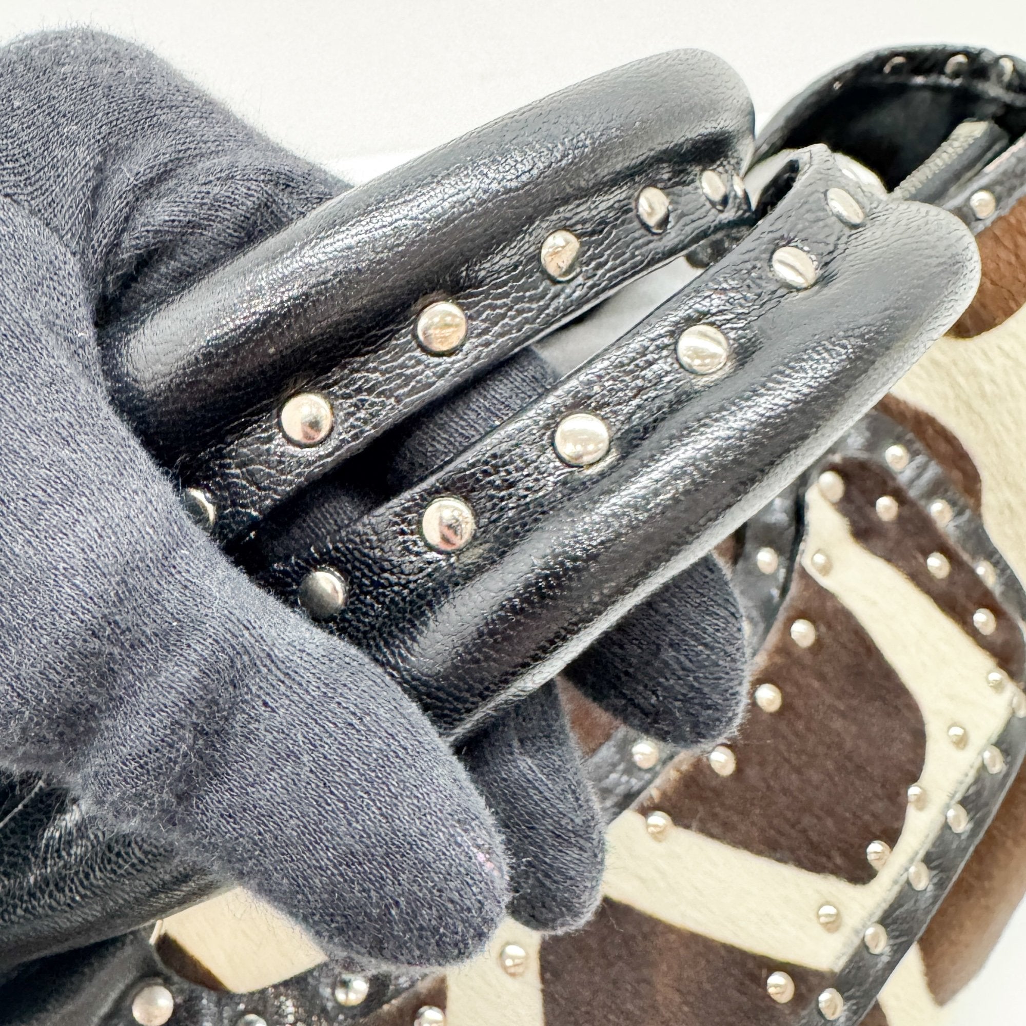 Boogie Giraffe Print Pony Hair Tote Bag