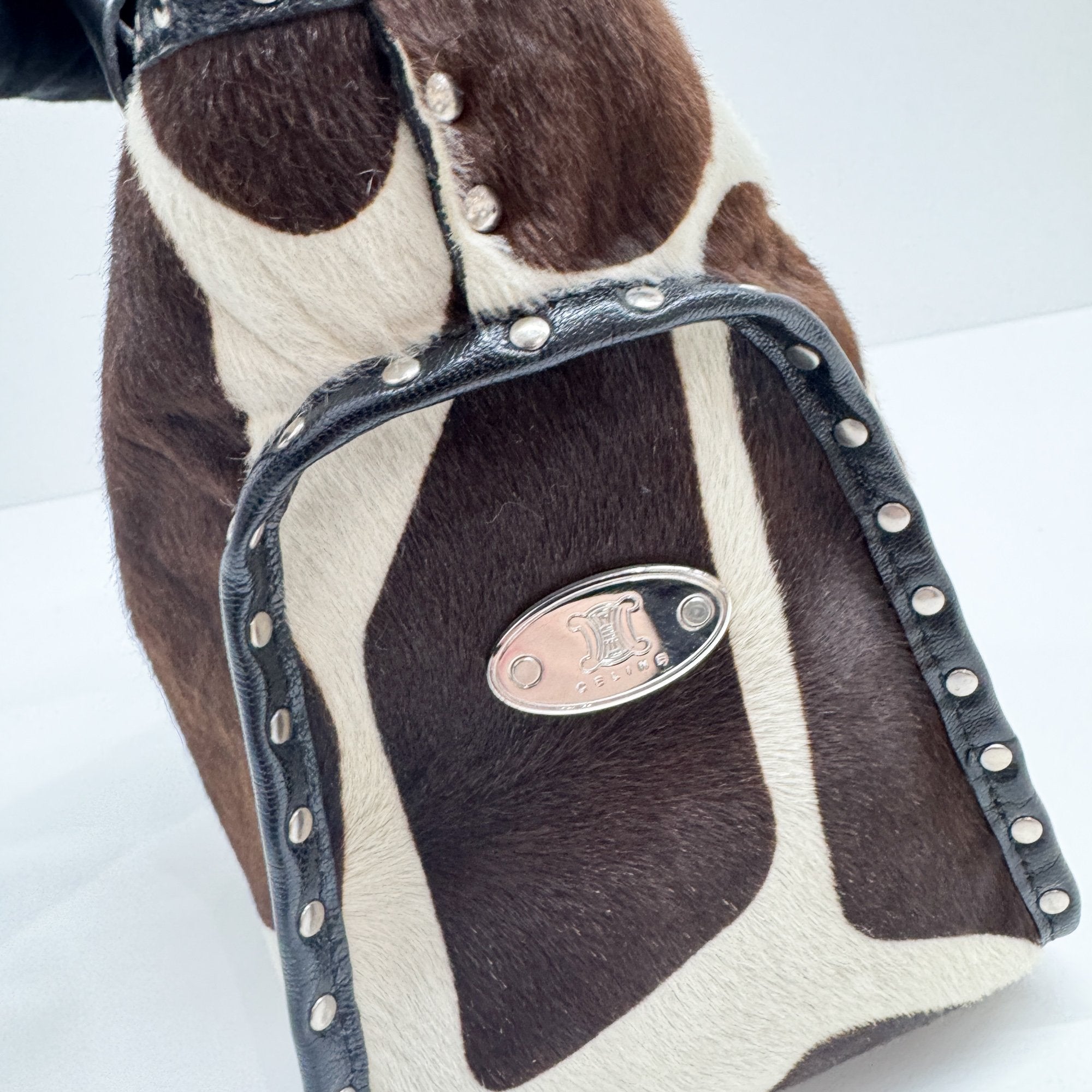 Boogie Giraffe Print Pony Hair Tote Bag