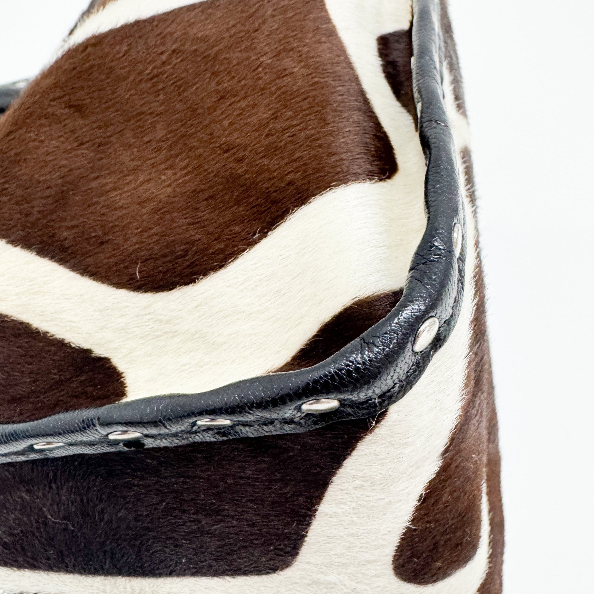 Boogie Giraffe Print Pony Hair Tote Bag