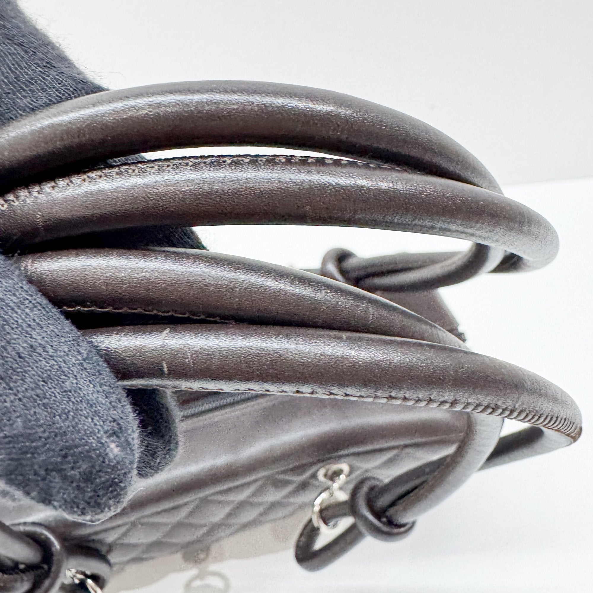 Cambon Brown Quilted Lambskin Shoulder Bag