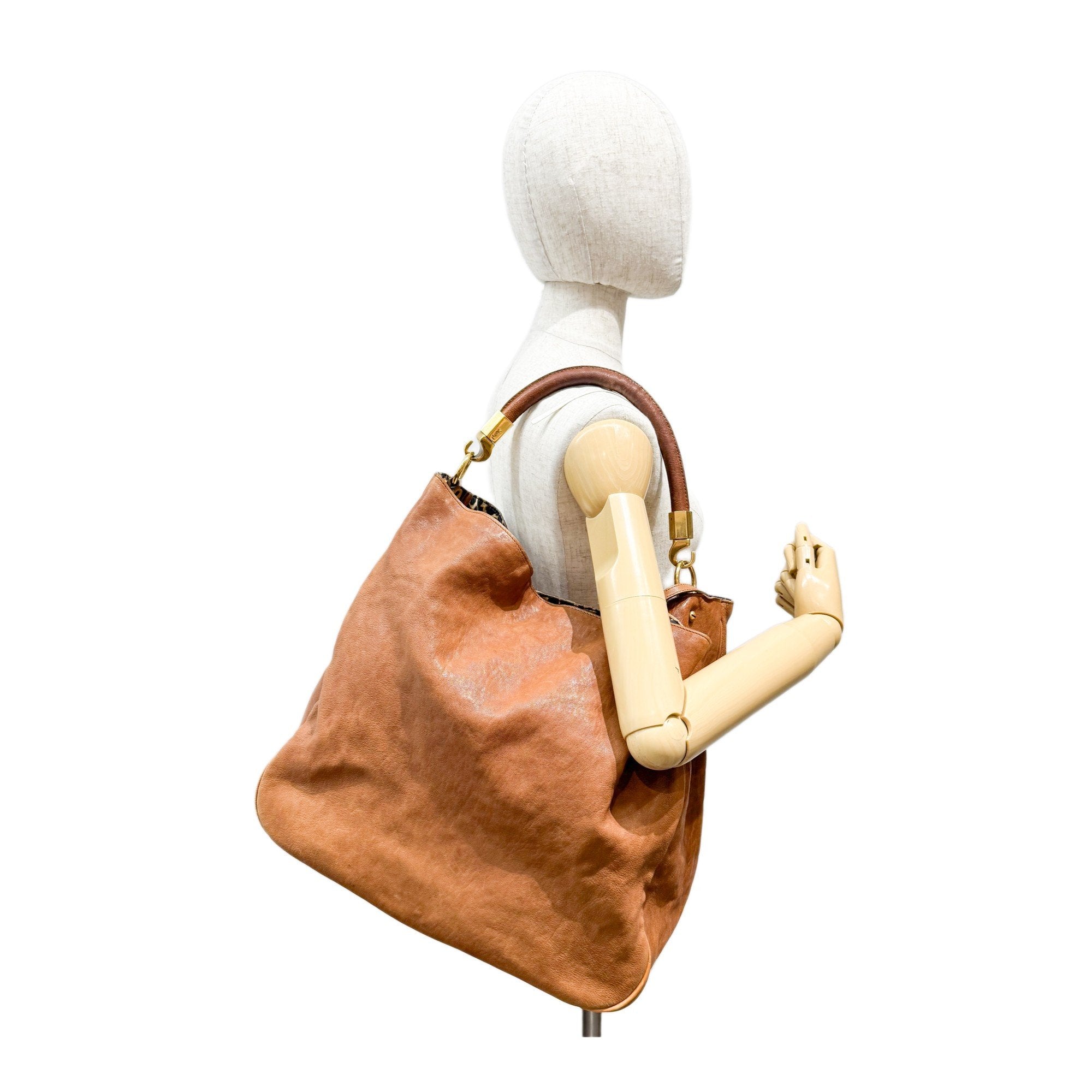 Roady Brown Leather Hobo Baf