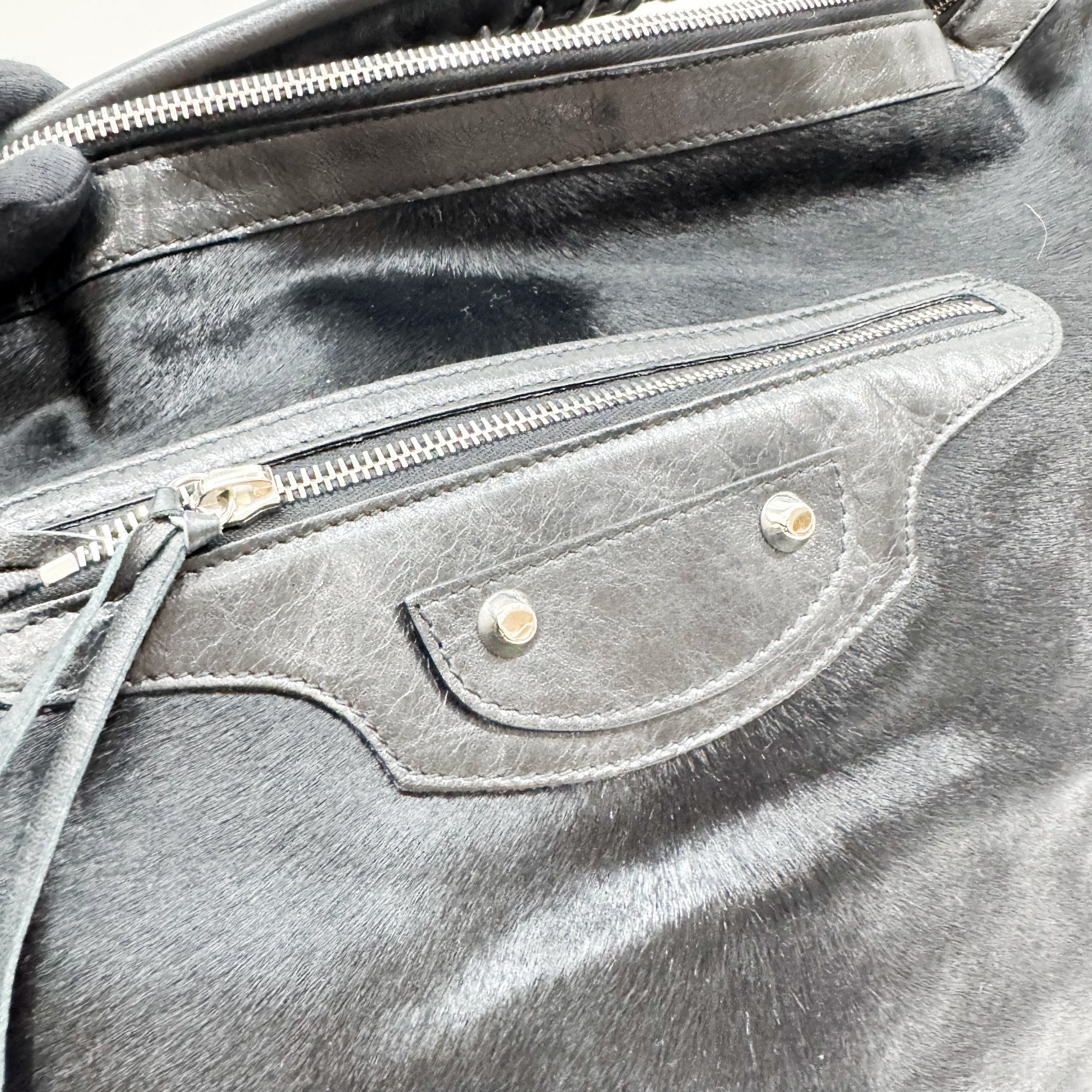 Day Black Pony Hair Shoulder Bag