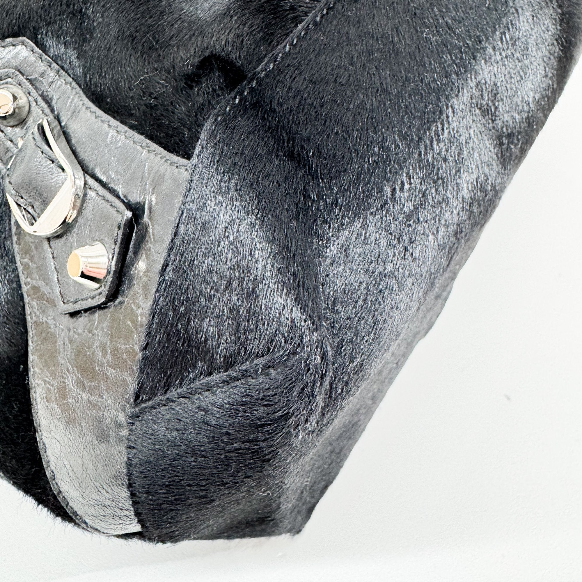 Day Black Pony Hair Shoulder Bag