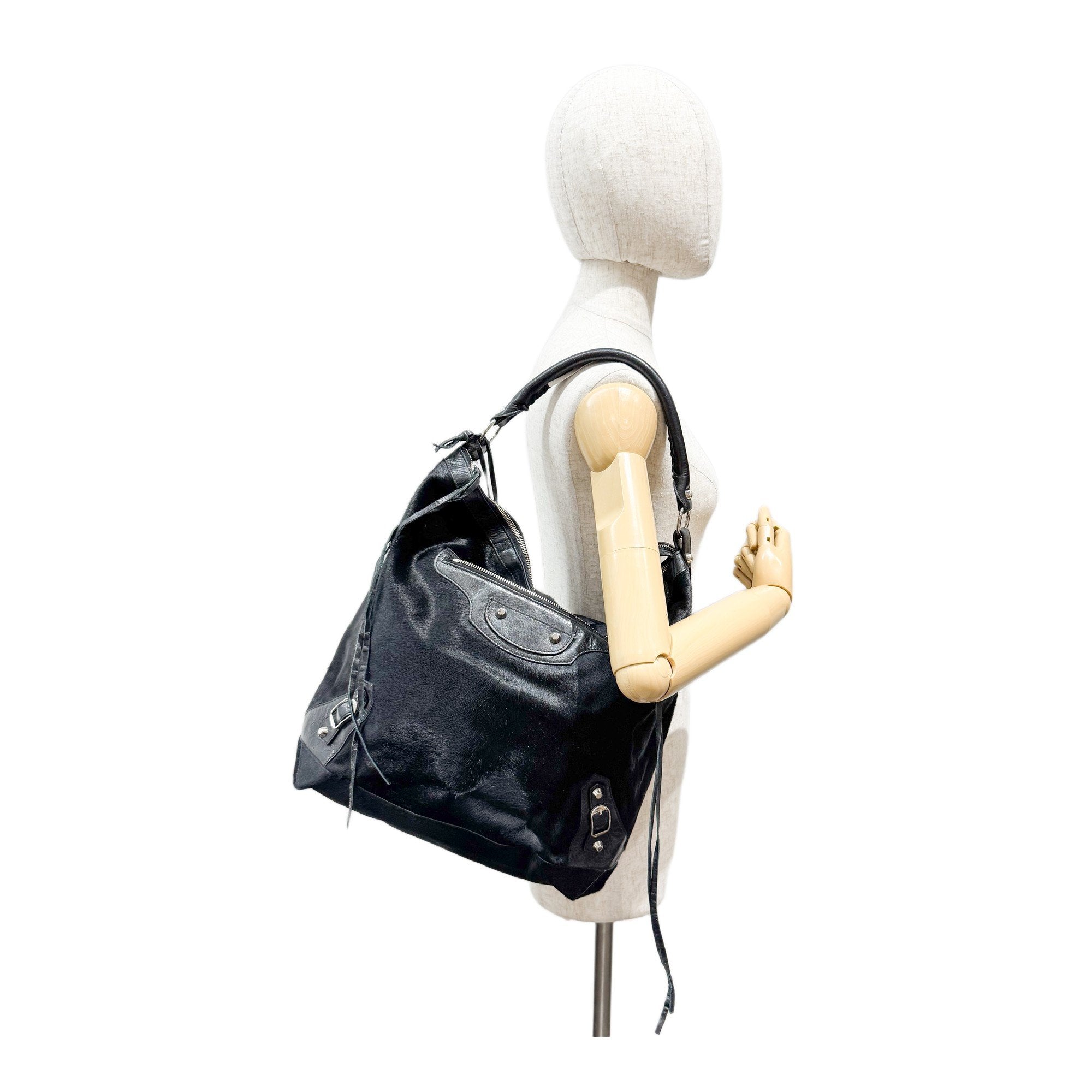 Day Black Pony Hair Shoulder Bag