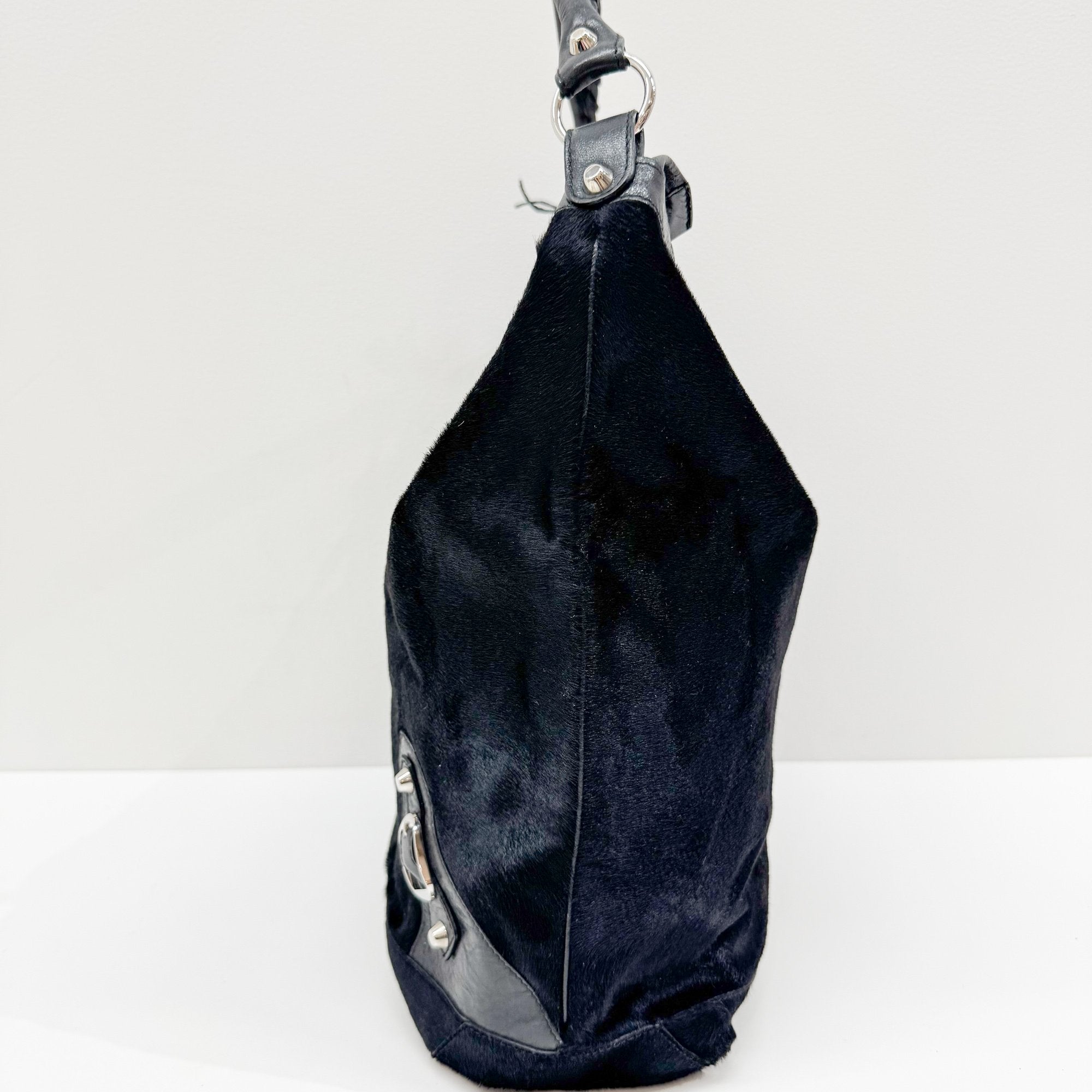 Day Black Pony Hair Shoulder Bag