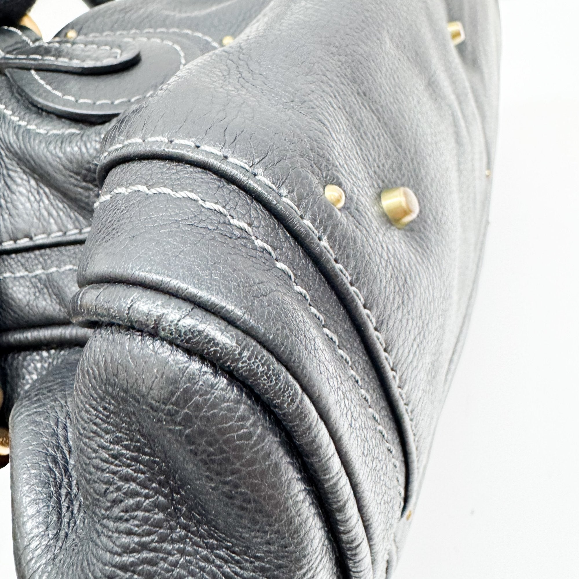 Paddington Black Leather Shoulder Bag