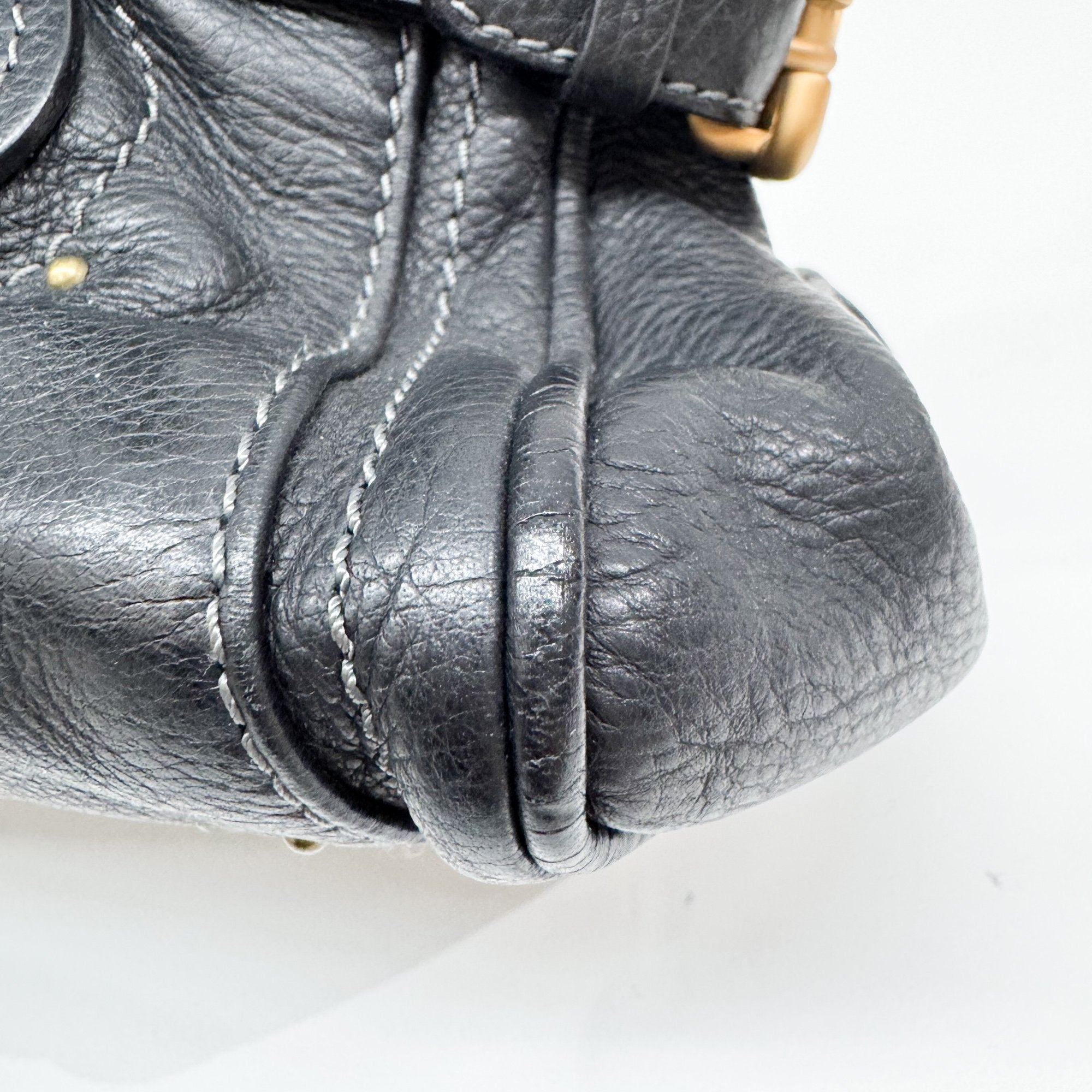 Paddington Black Leather Shoulder Bag