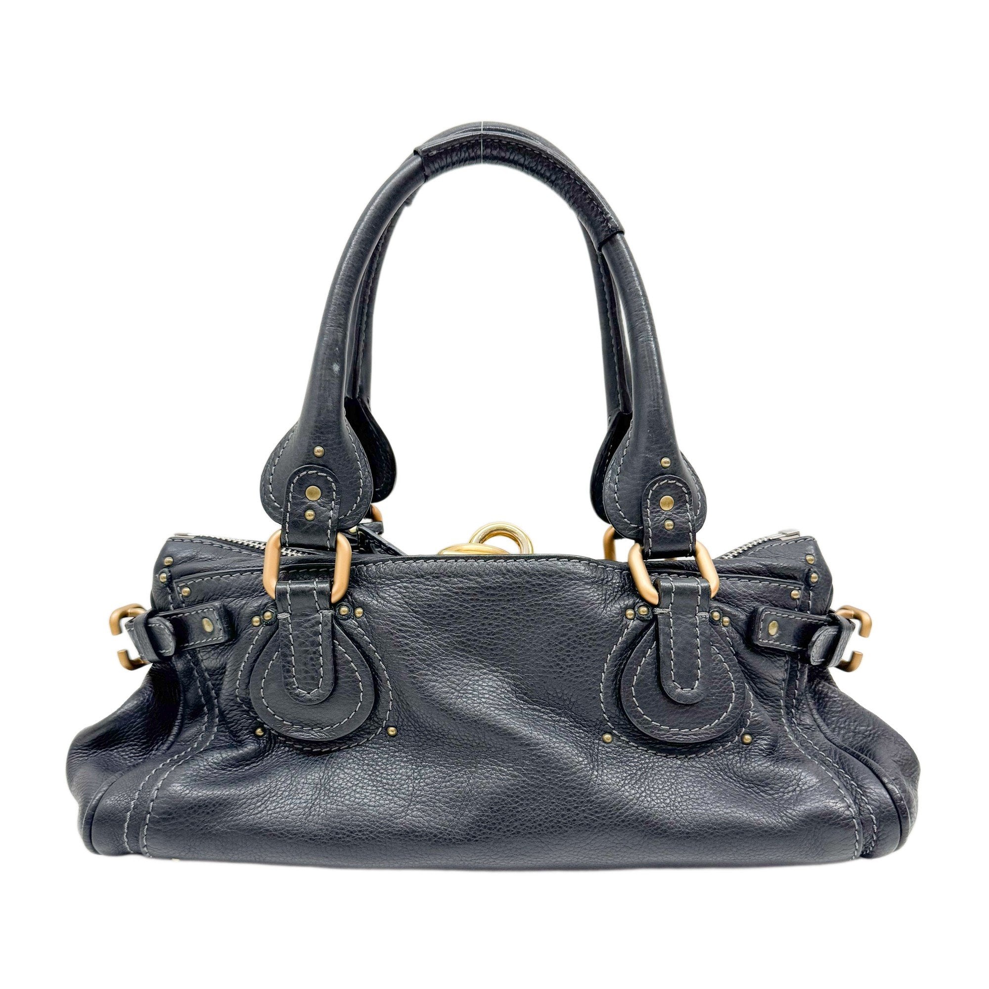 Paddington Black Leather Shoulder Bag