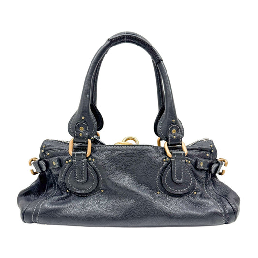 Paddington Black Leather Shoulder Bag